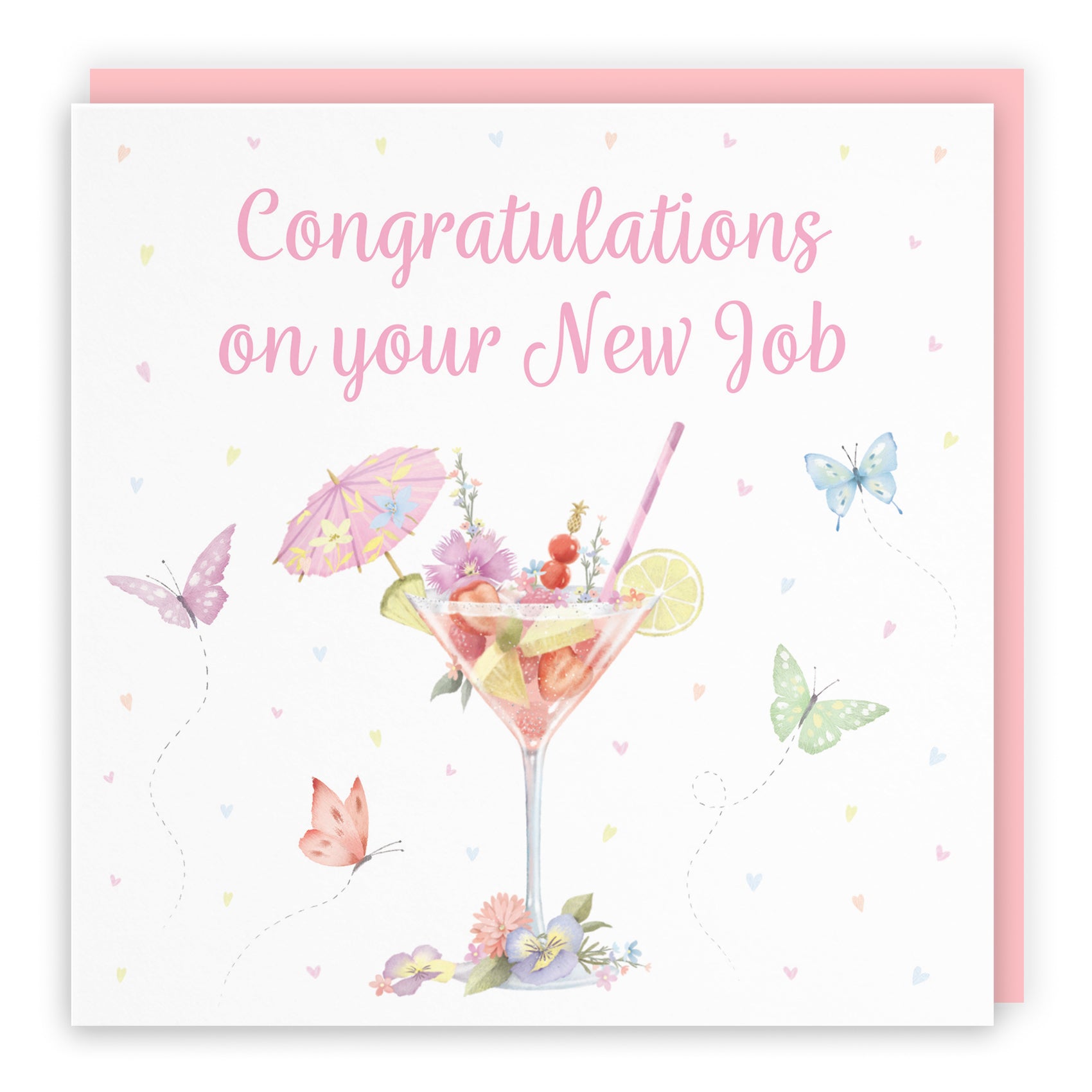 Pink Cocktail New Job Card Milo's Gallery