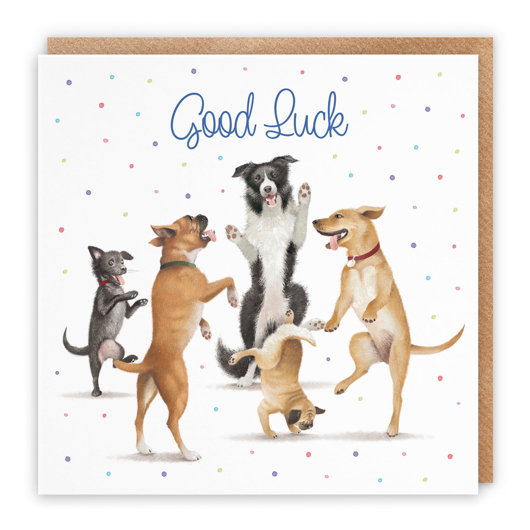 Dancing Dogs Good Luck Card Milo's Gallery