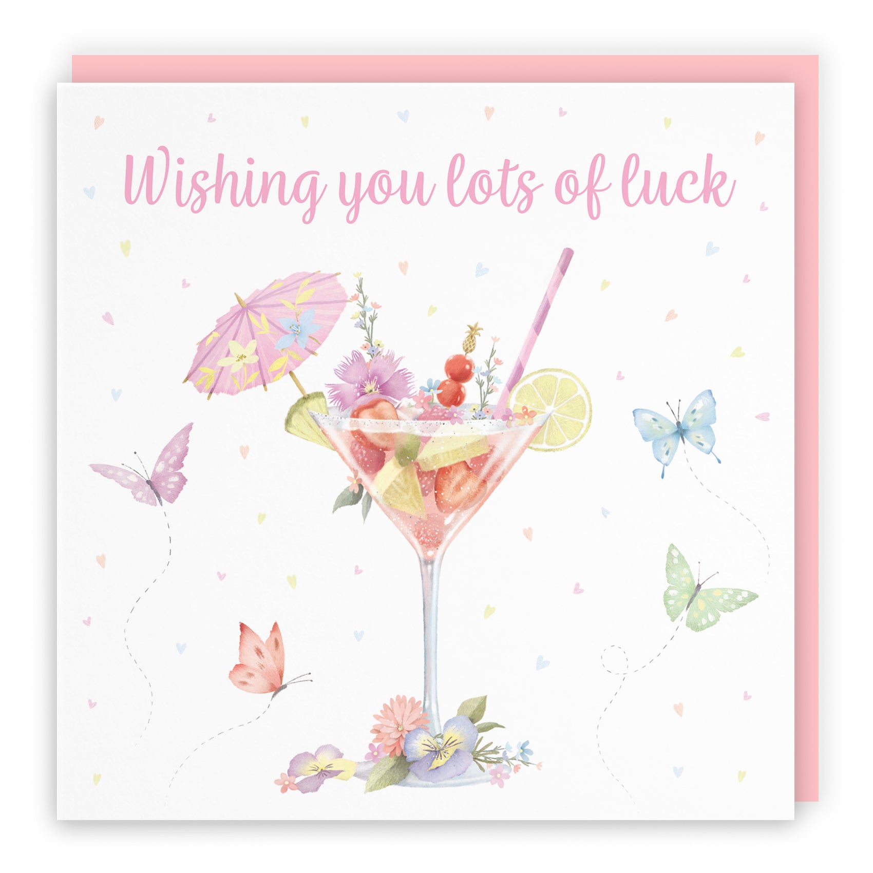 Pink Cocktail Good Luck Card Milo's Gallery