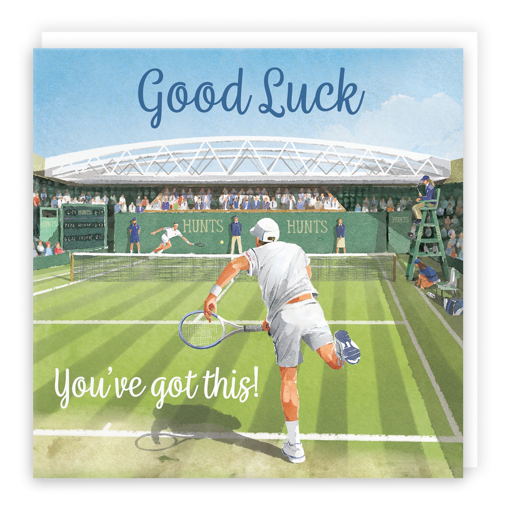 Male Tennis Good Luck Card Milo's Gallery