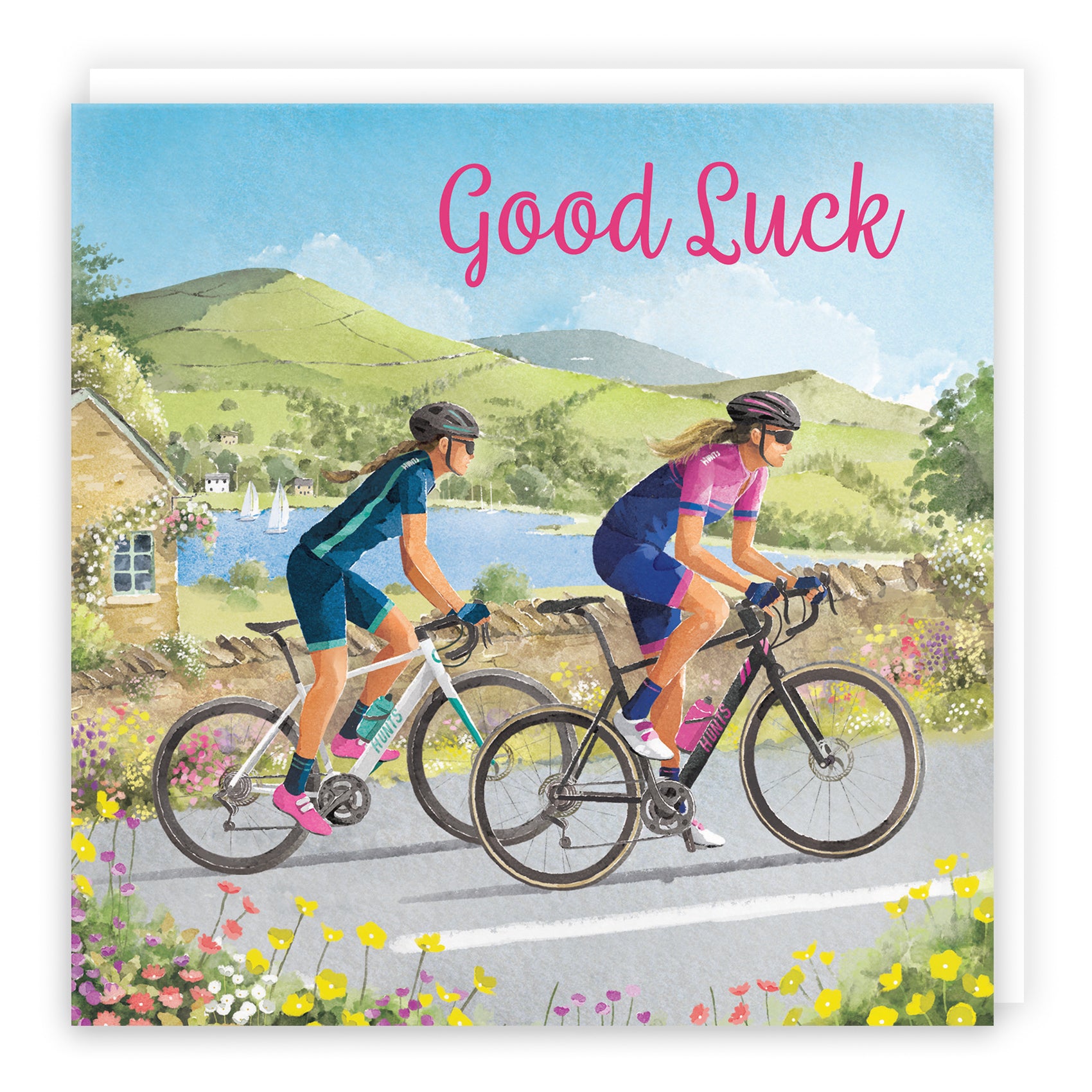 Female Cycling Good Luck Card Milo's Gallery