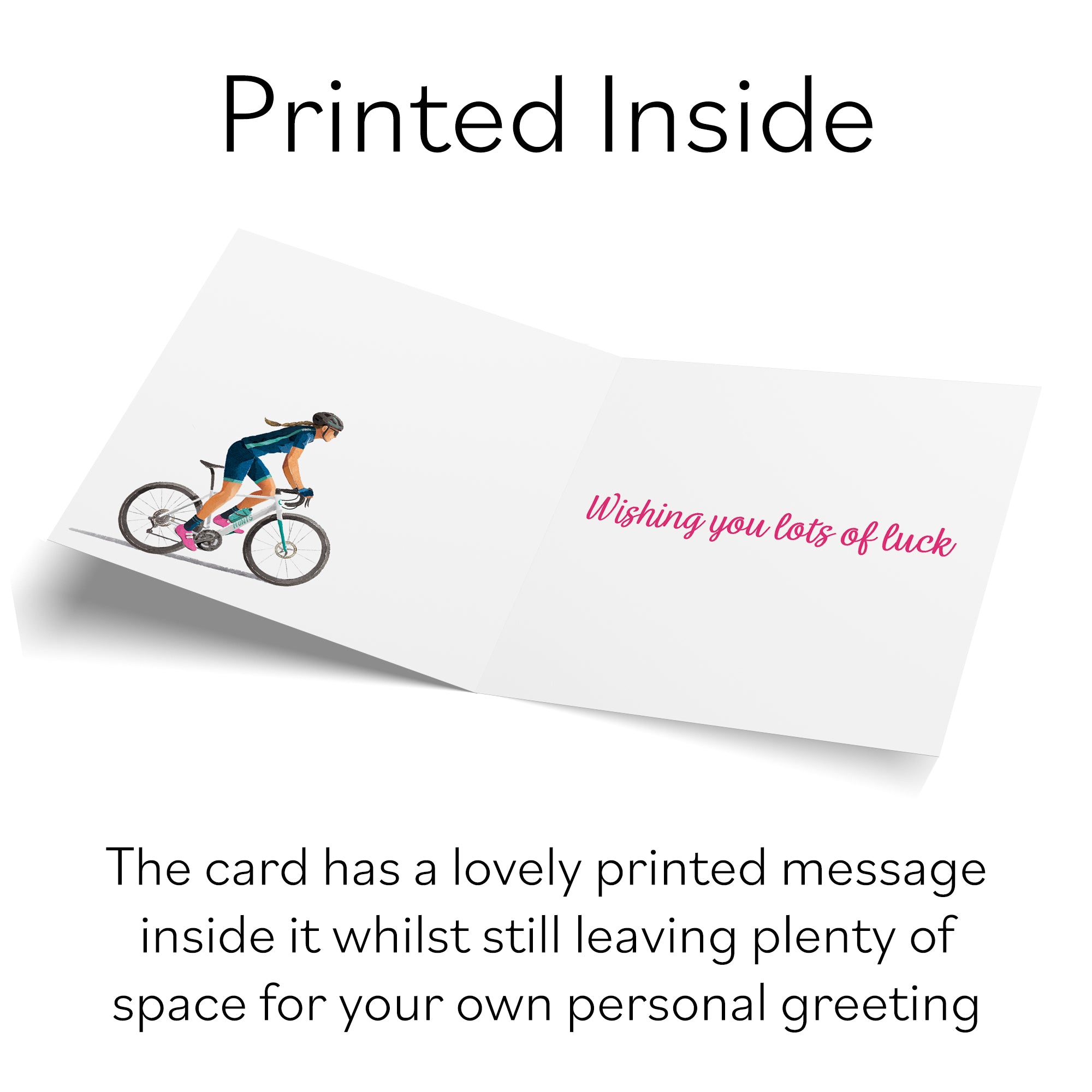 Female Cycling Good Luck Card Milo's Gallery