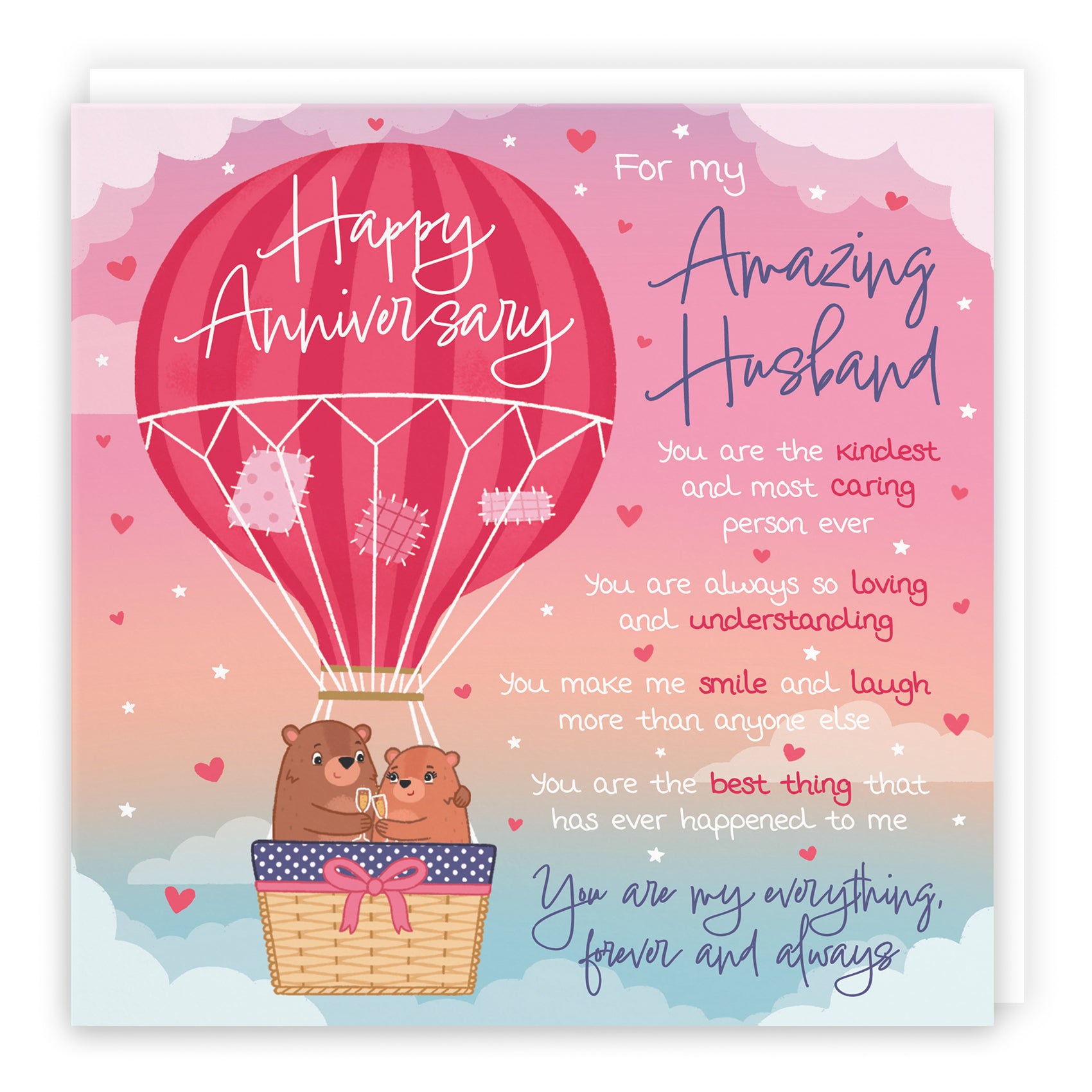 Love Is In The Air Anniversary Card Cute Bears