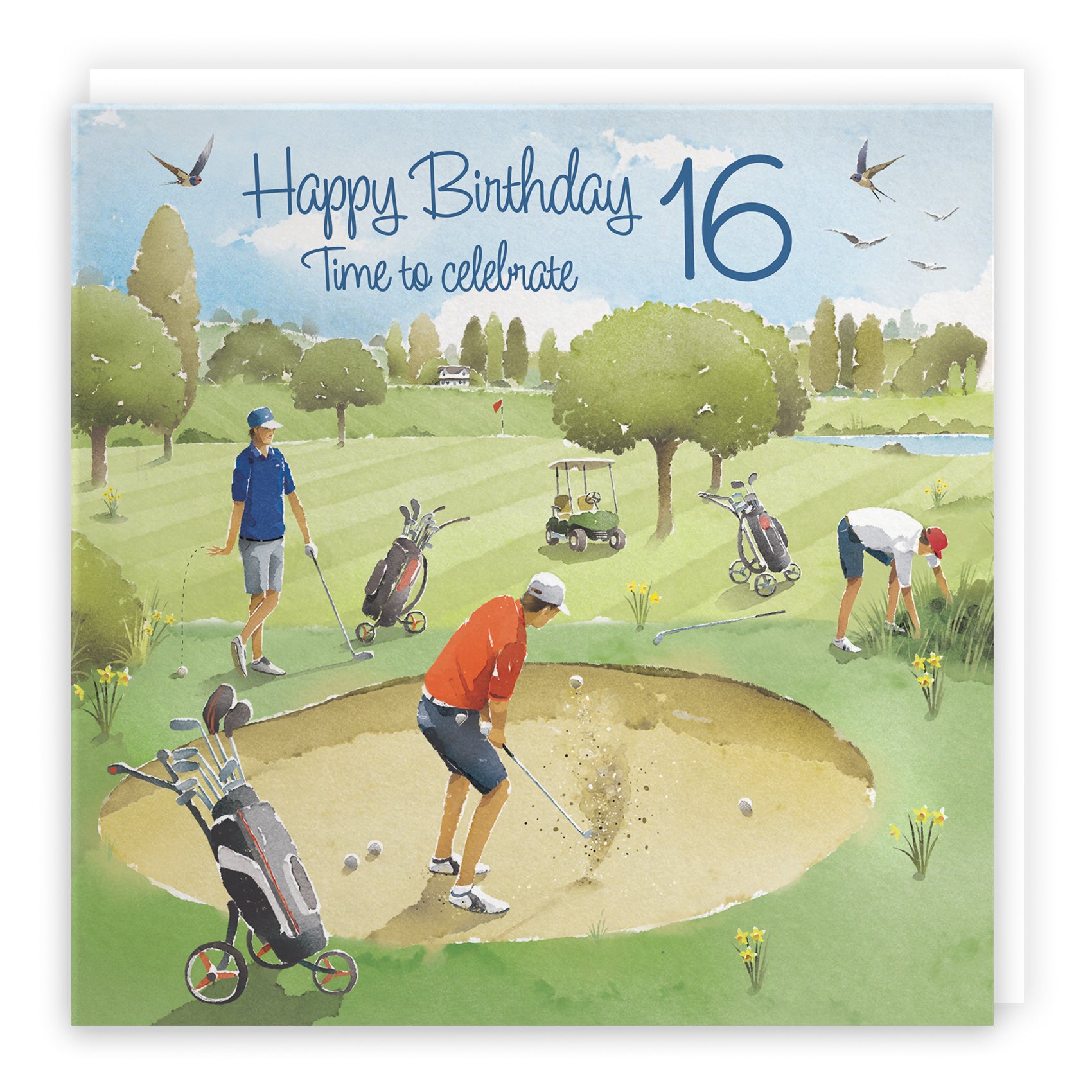 Male Golfing Birthday Card Milo's Gallery