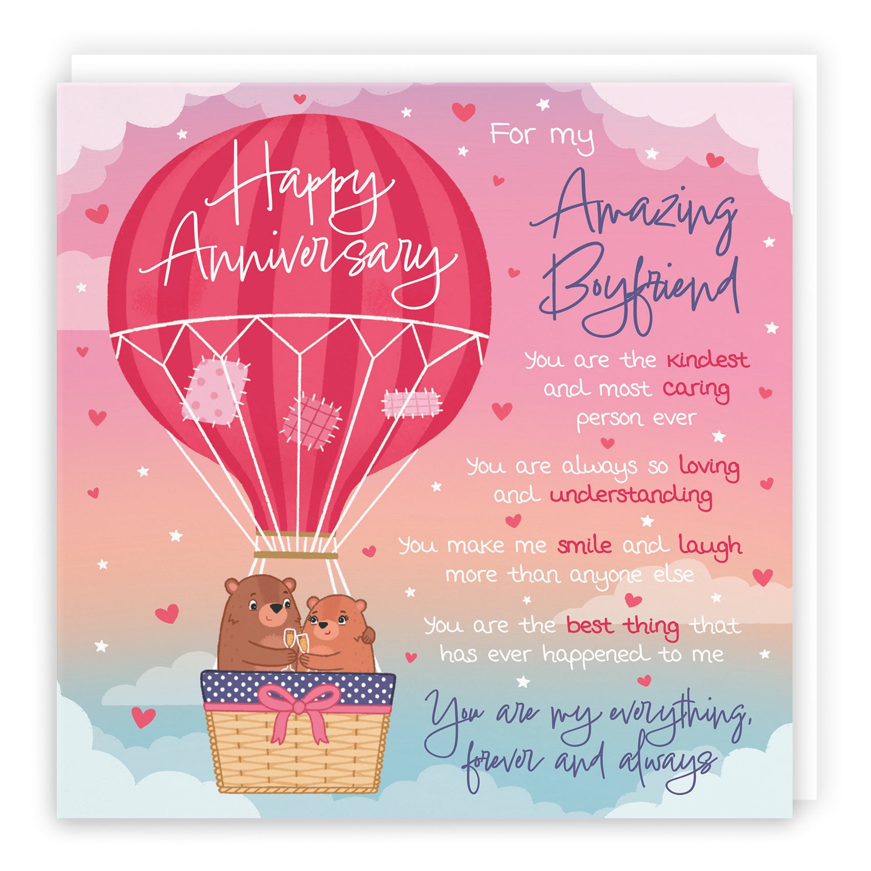 Love Is In The Air Anniversary Card Cute Bears