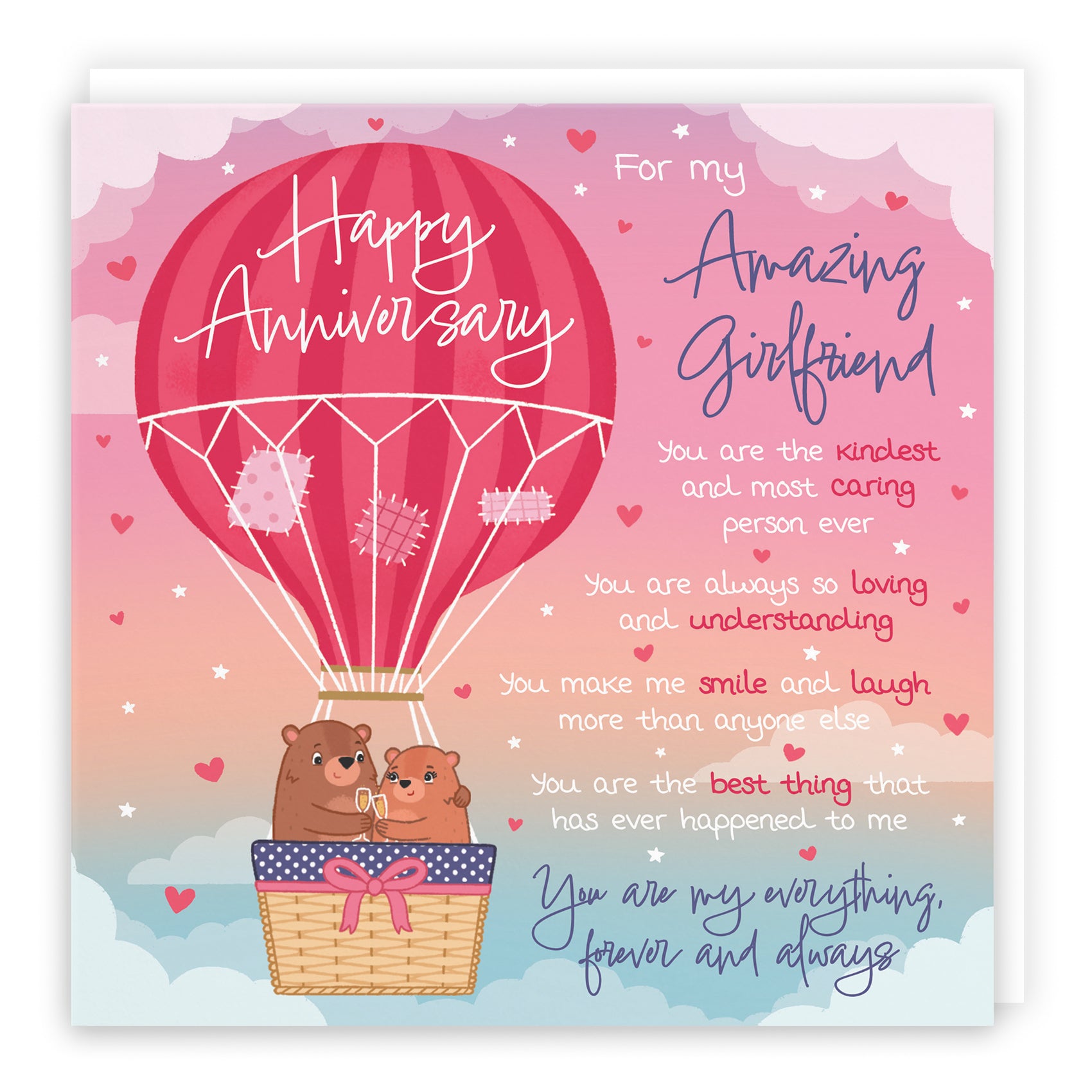 Love Is In The Air Anniversary Card Cute Bears