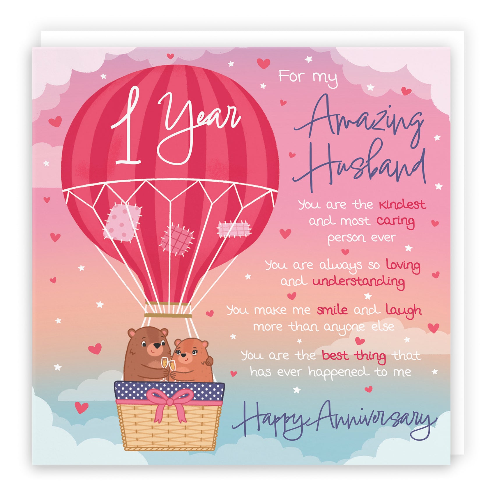 Love Is In The Air Anniversary Card Cute Bears