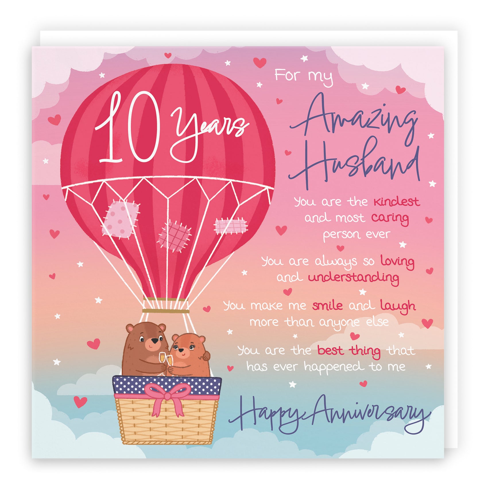 Love Is In The Air Anniversary Card Cute Bears