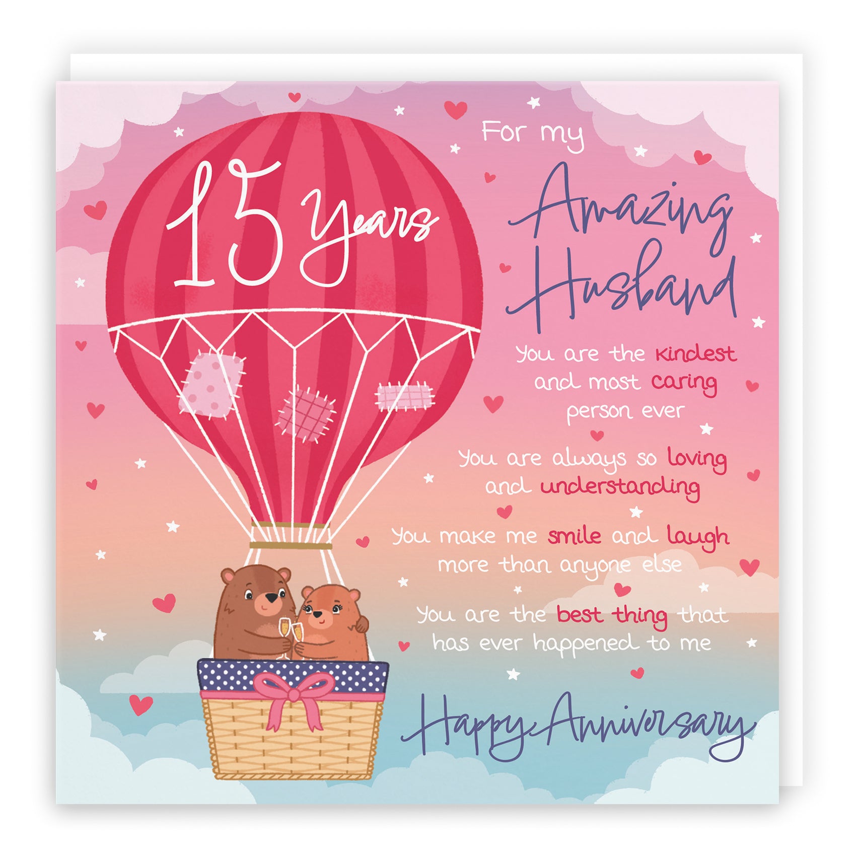 Love Is In The Air Anniversary Card Cute Bears