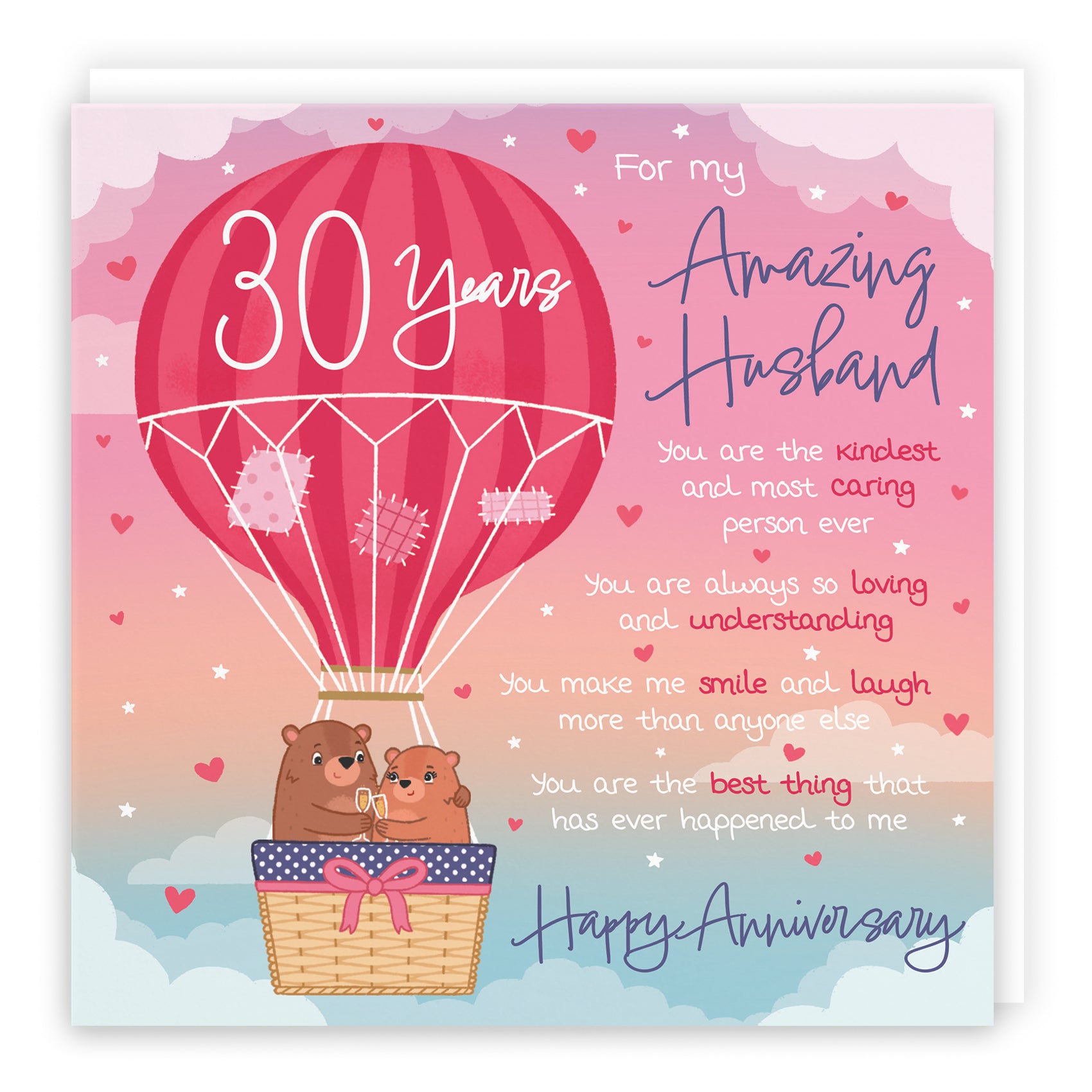 Love Is In The Air Anniversary Card Cute Bears