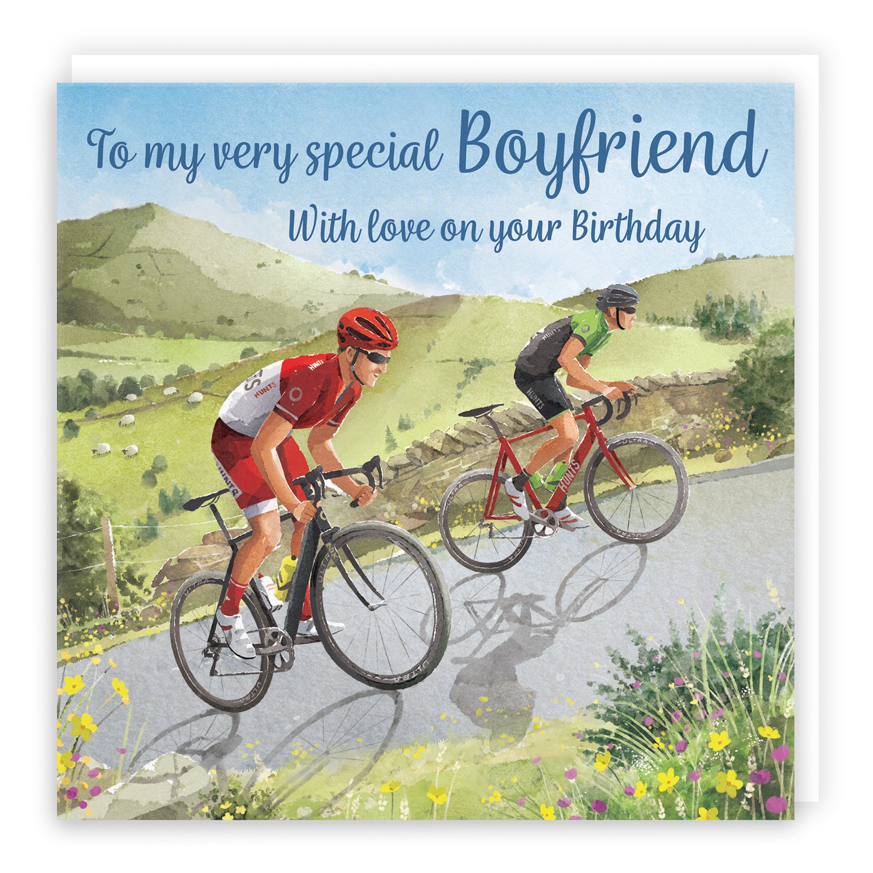 Male Road Cycling Birthday Card Milo's Gallery