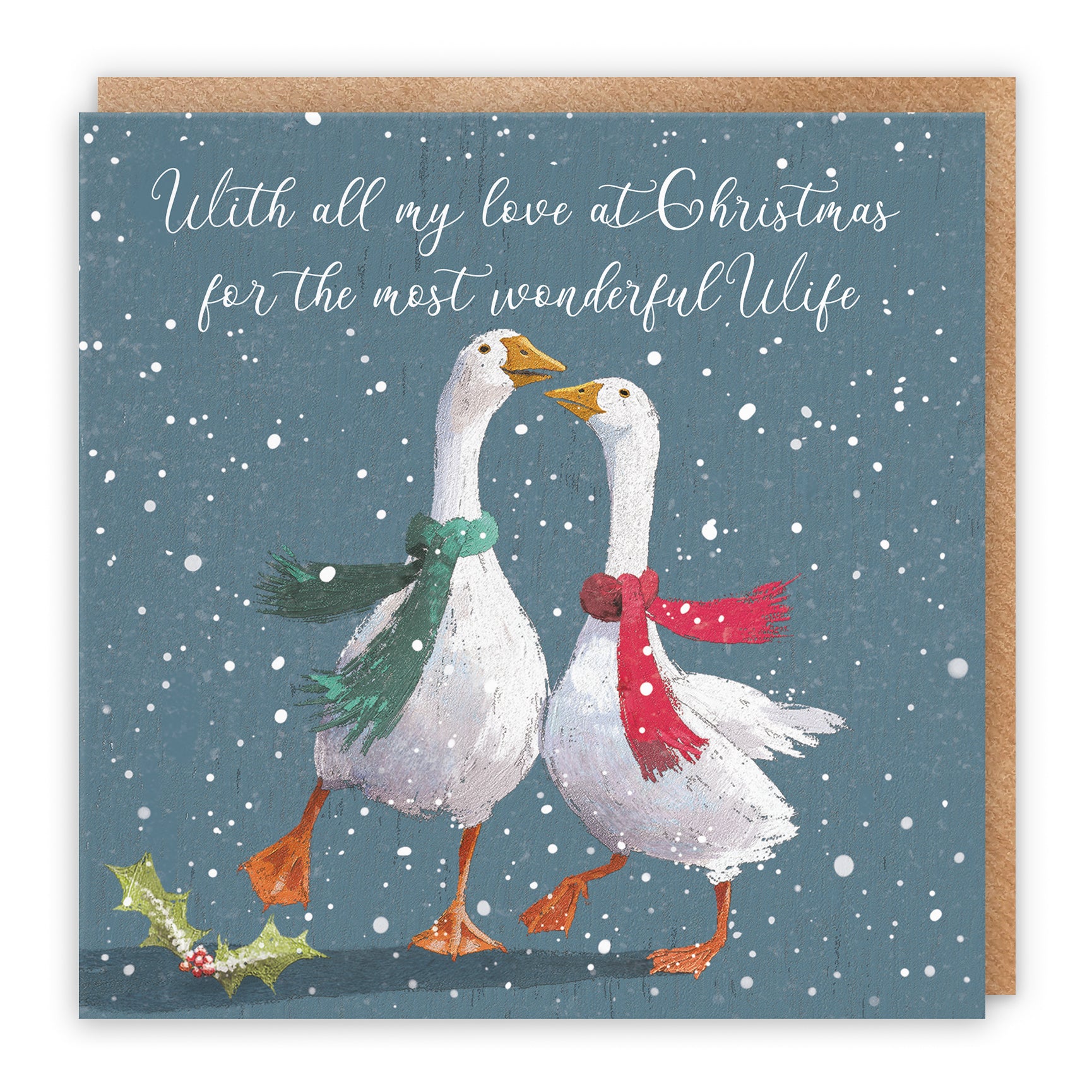 Festive Geese Christmas Card Milo's Gallery