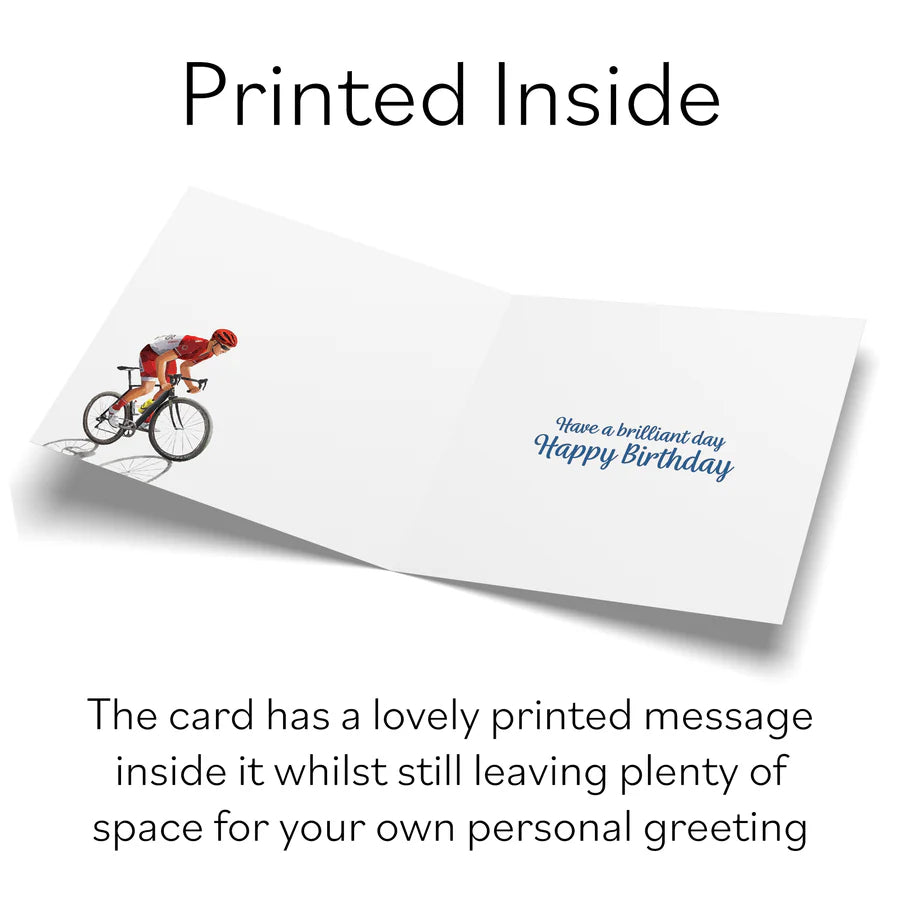 Male Road Cycling Birthday Card Milo's Gallery