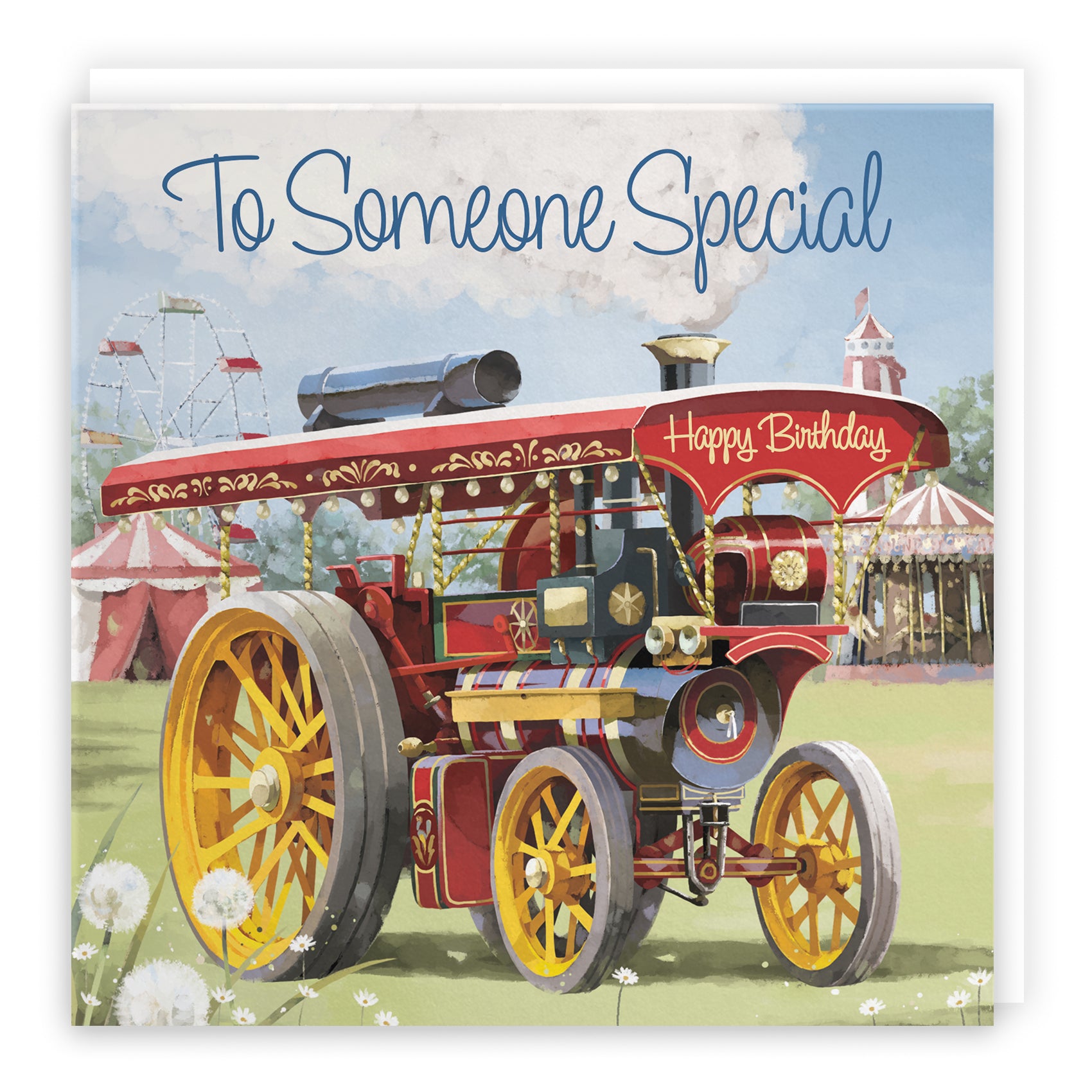 Traction Engine Birthday Card Milo's Gallery