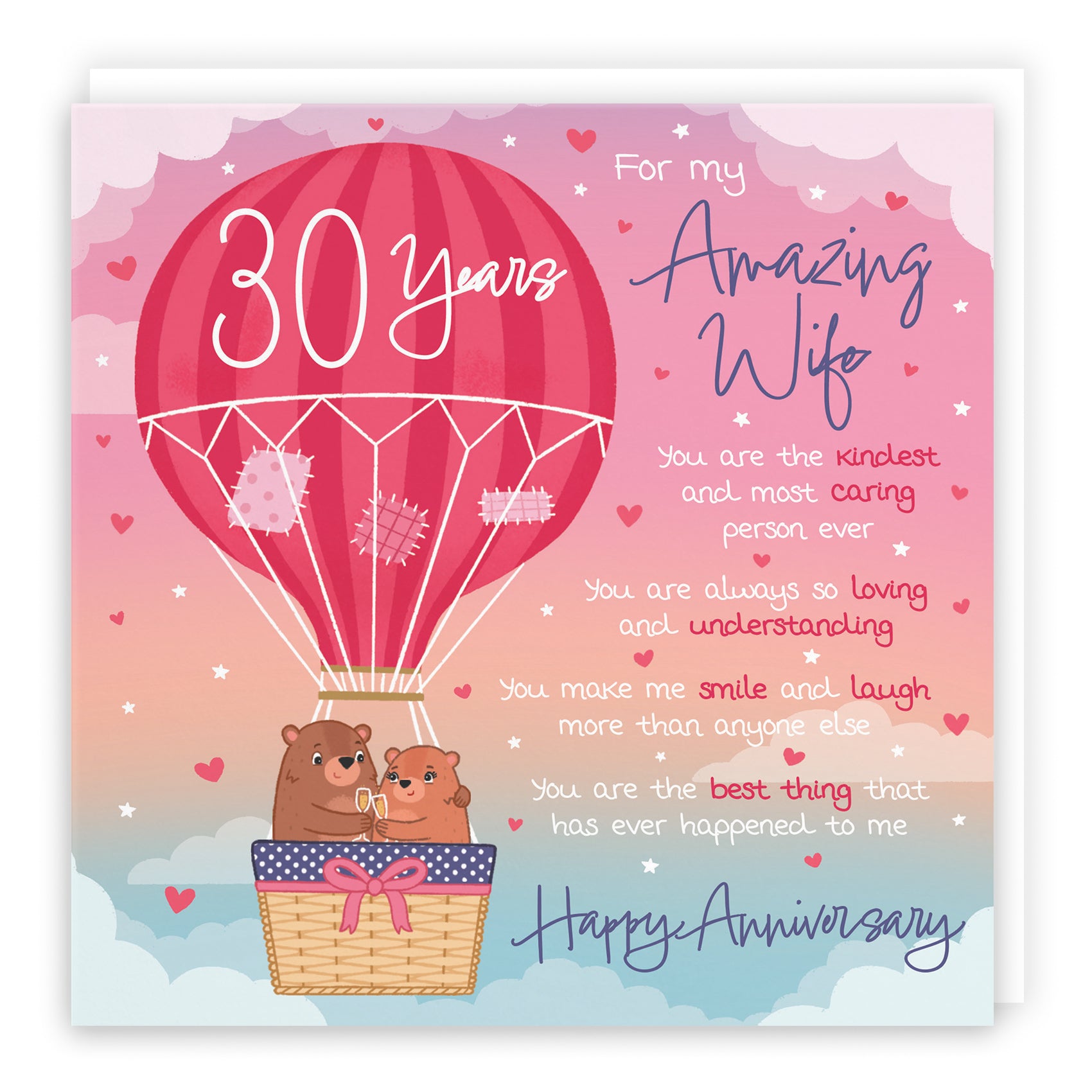 Love Is In The Air Anniversary Card Cute Bears