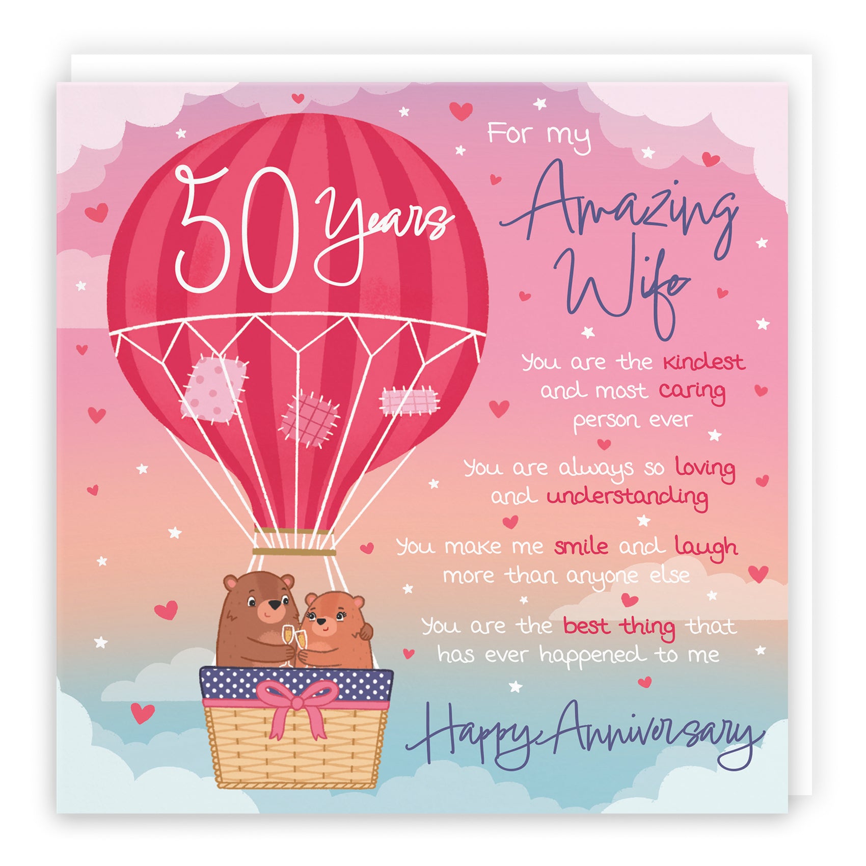 Love Is In The Air Anniversary Card Cute Bears