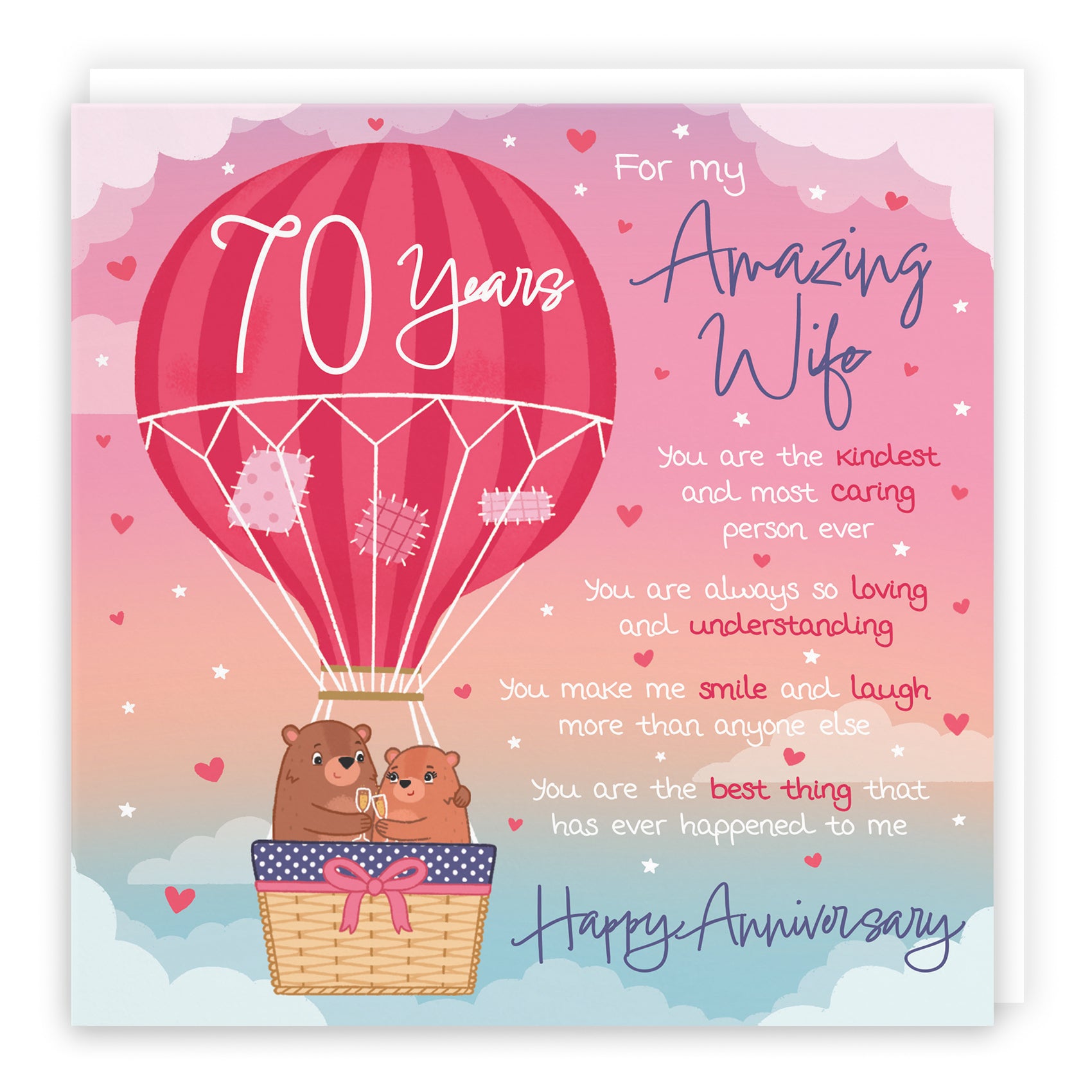 Love Is In The Air Anniversary Card Cute Bears