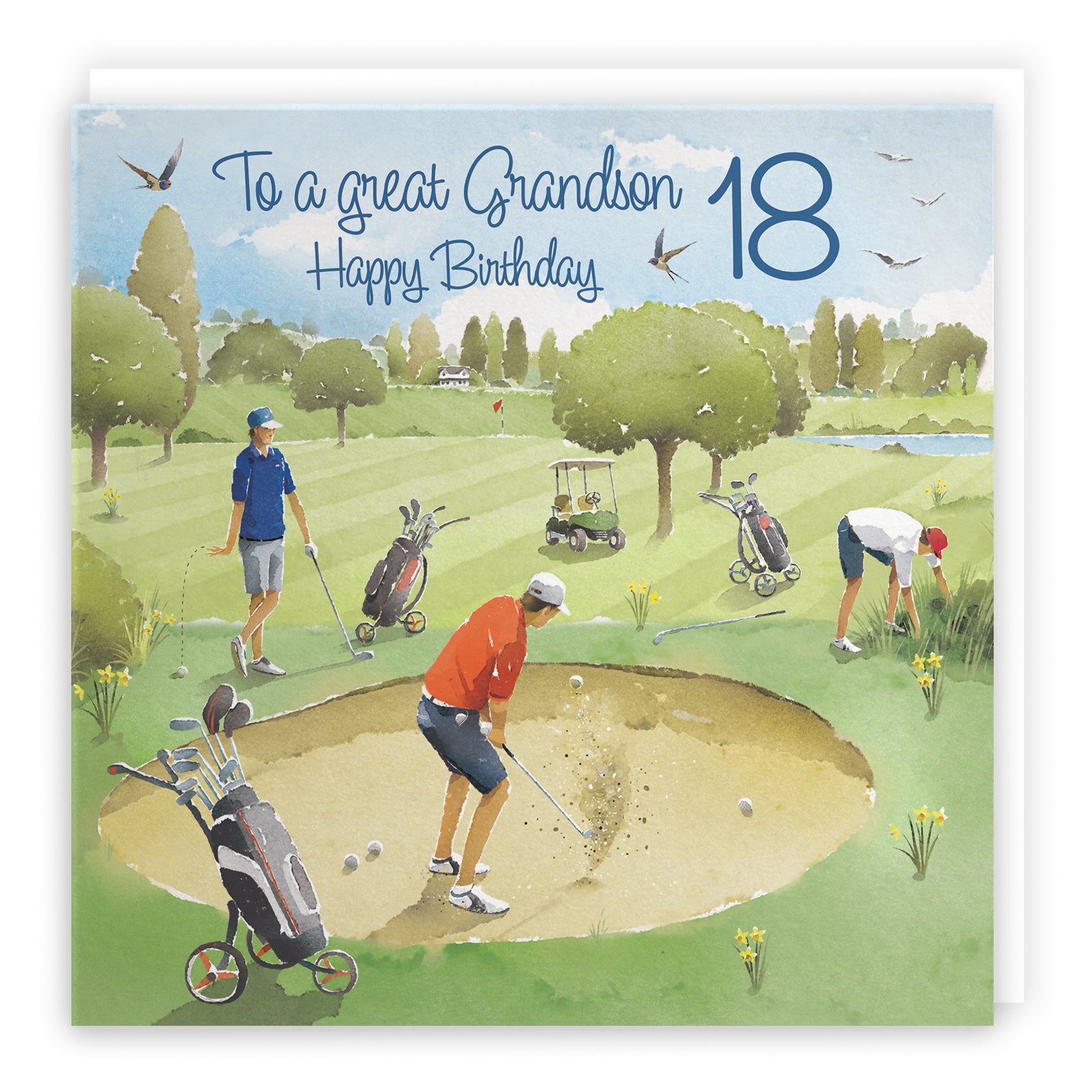Male Golfing Birthday Card Milo's Gallery