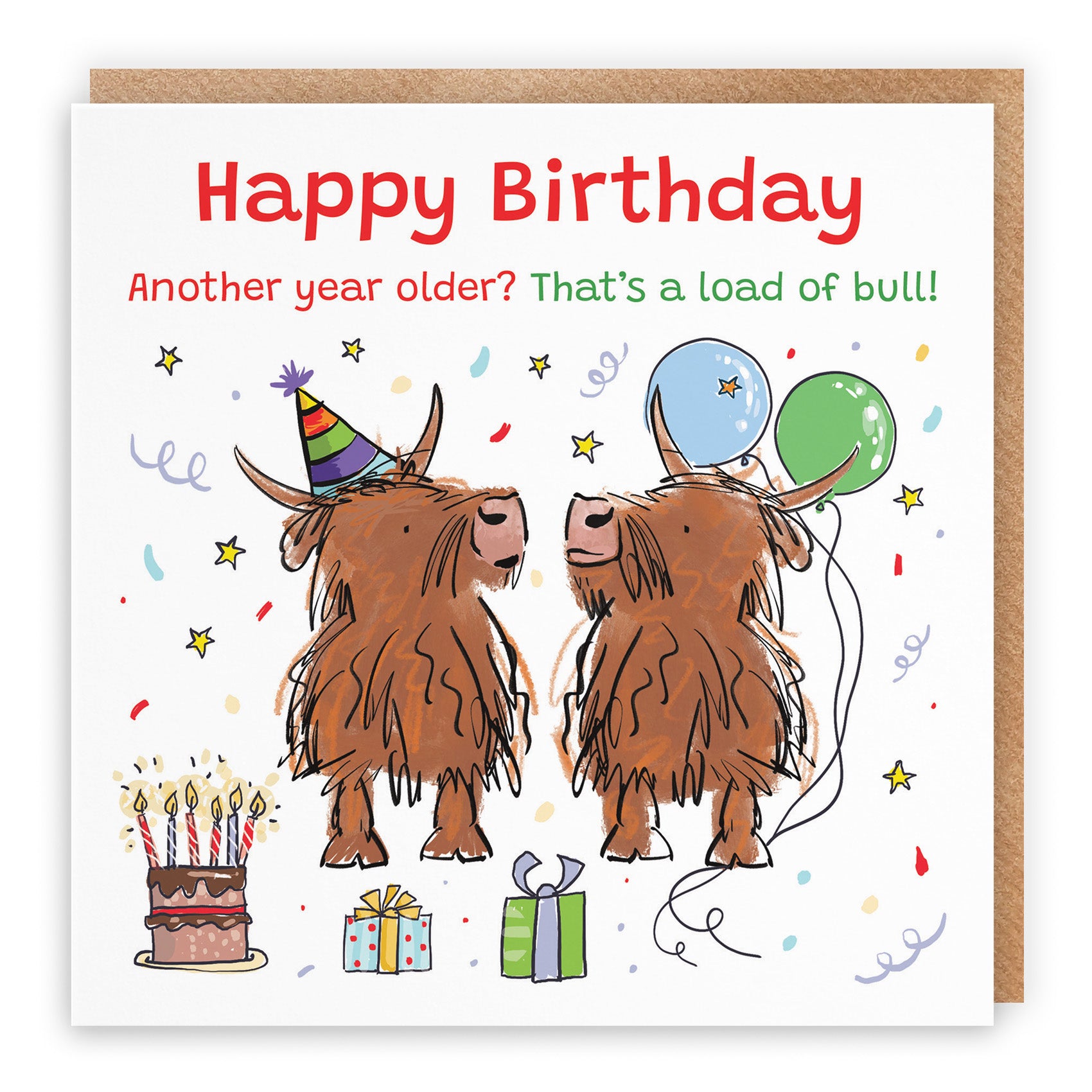Highland Cows Birthday Card Animal Party
