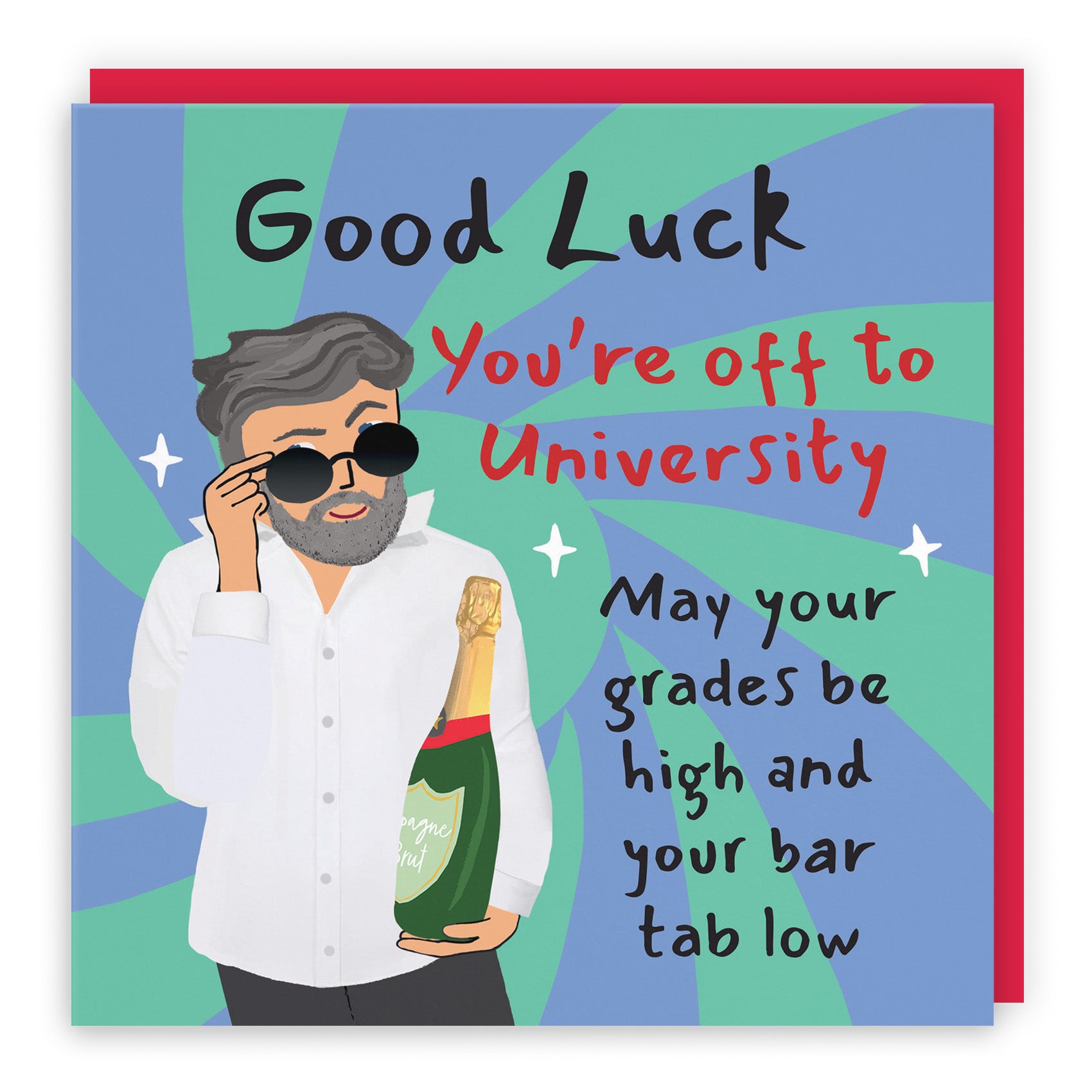 Male Cool Dude University Card Laugh Out Loud