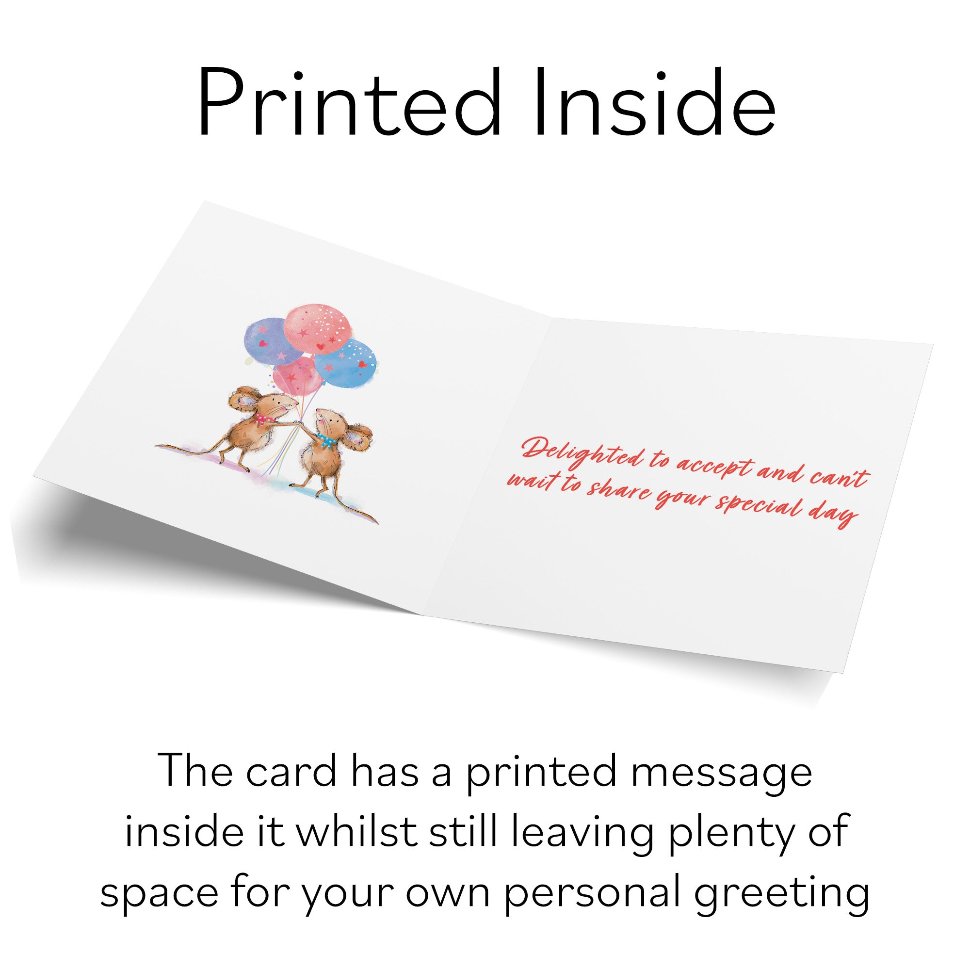 Happily Ever After Acceptance Card Little Whiskers