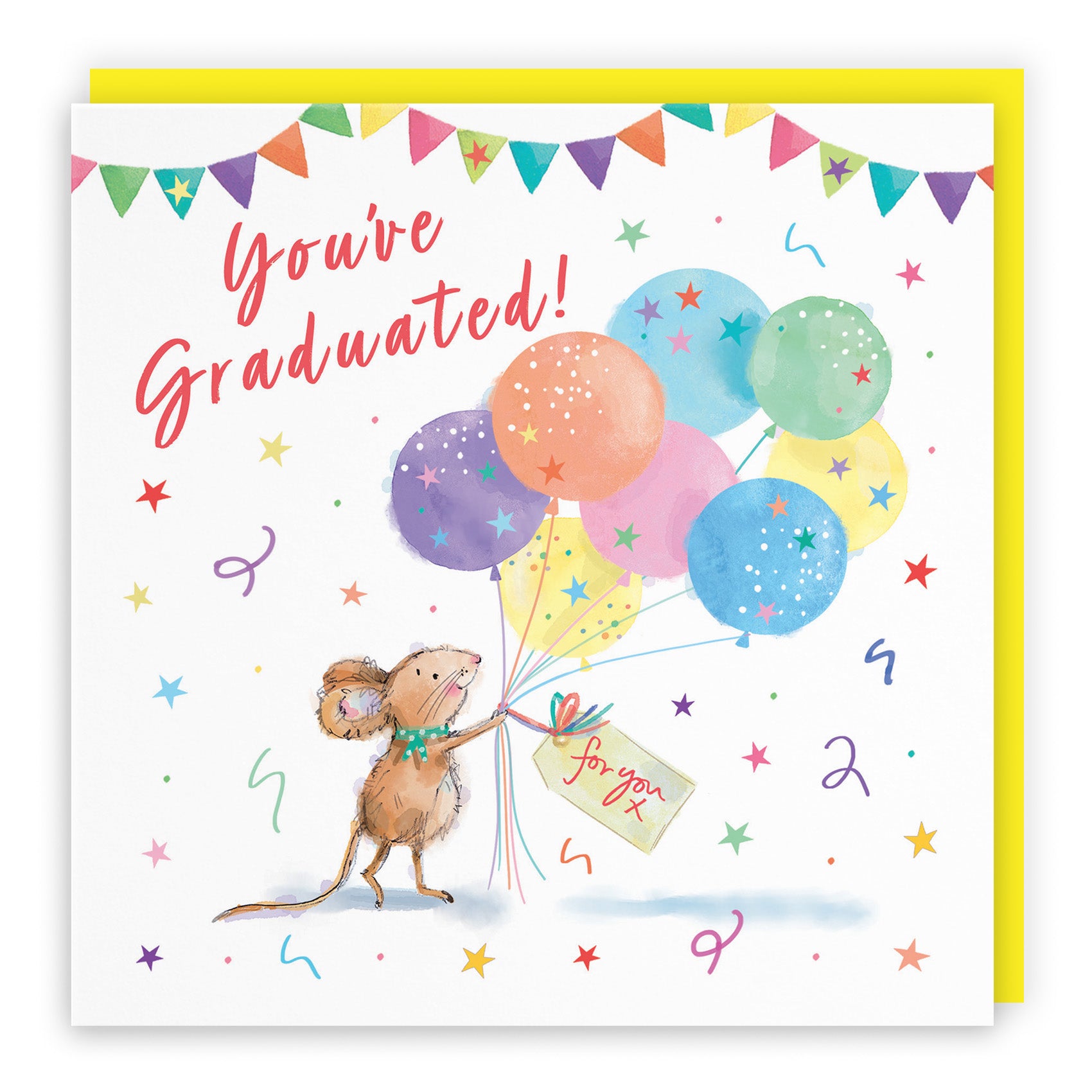 Colourful Balloons Graduation Card Little Whiskers