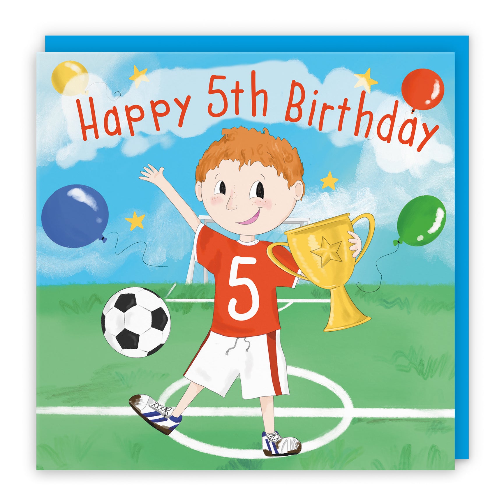 Boys Football Kickups Birthday Card Adventurers