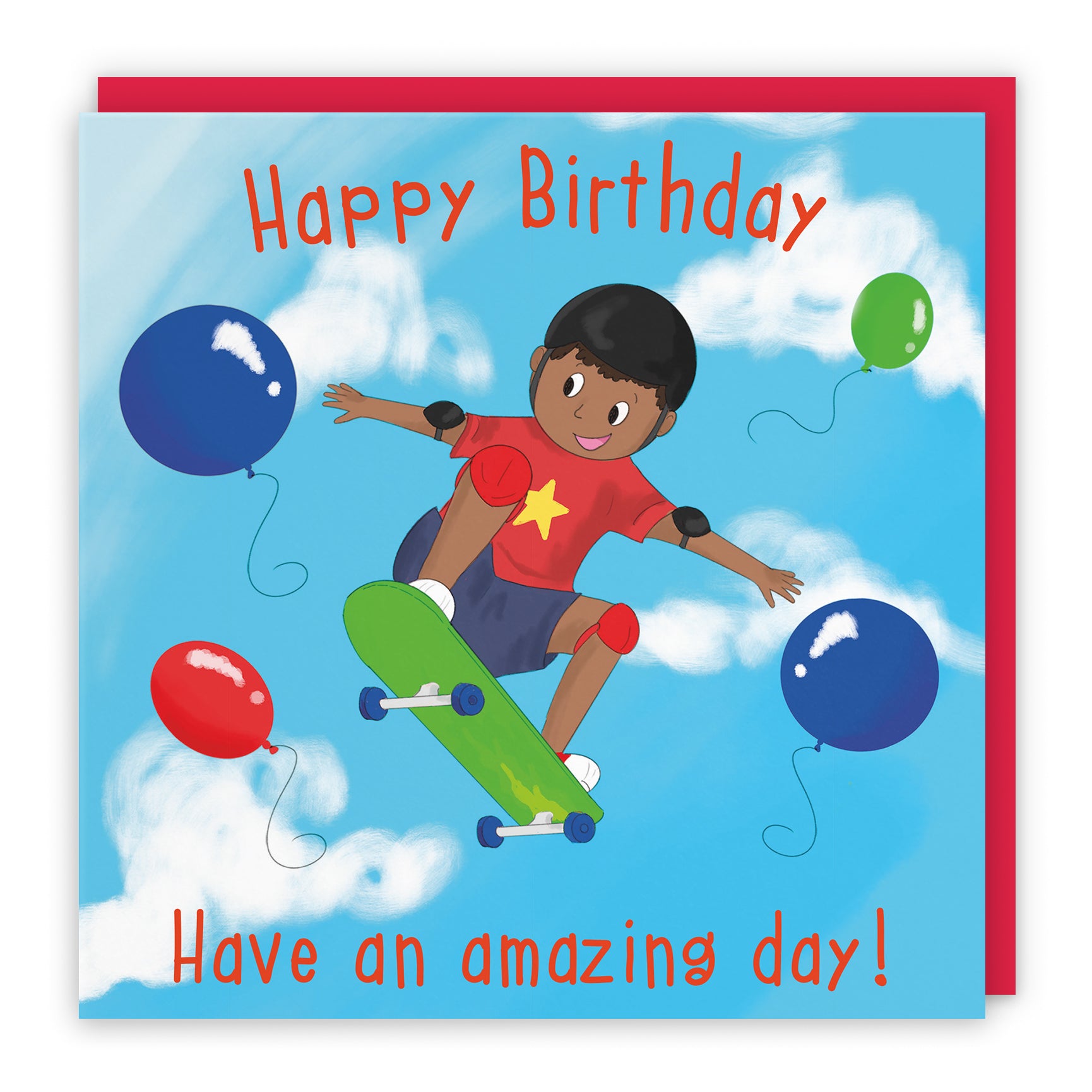 Boys Tricks Skateboard Birthday Card Adventurers