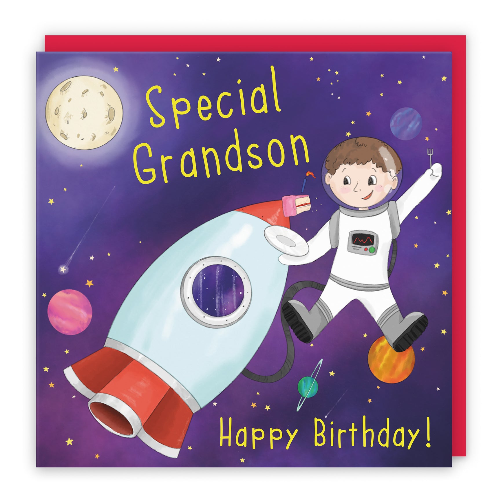 Boys Space Rocket Birthday Card Adventurers