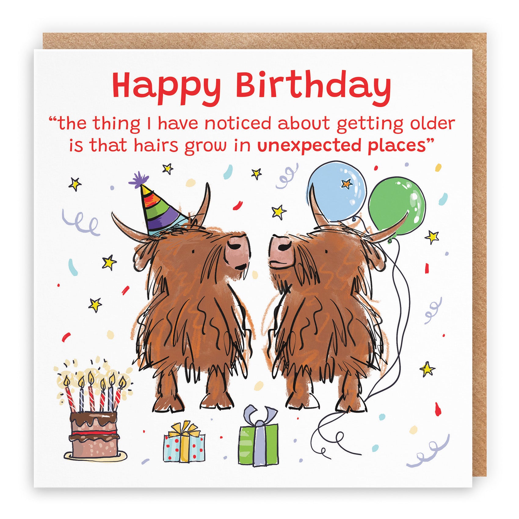 Highland Cows Birthday Card Animal Party