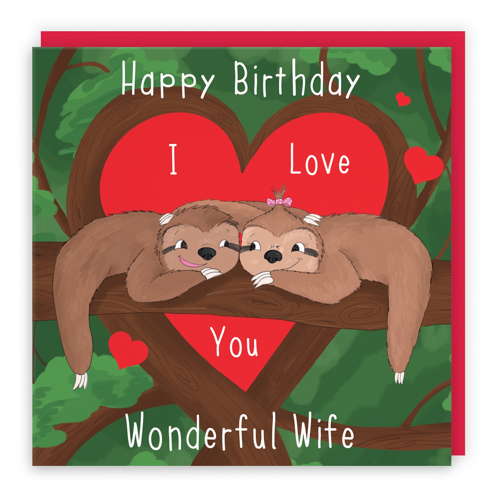 Sloths Birthday Card Cute Animals