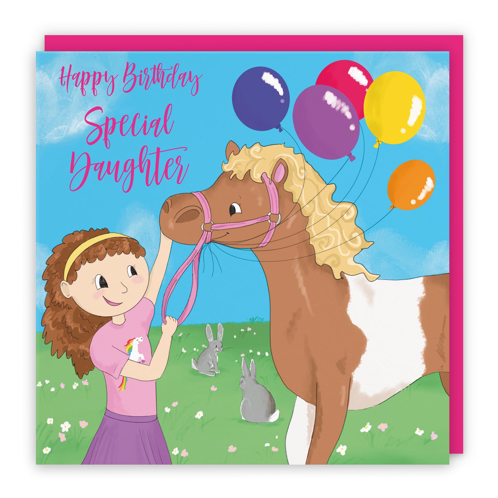 Girls Pony Birthday Card Happy Times
