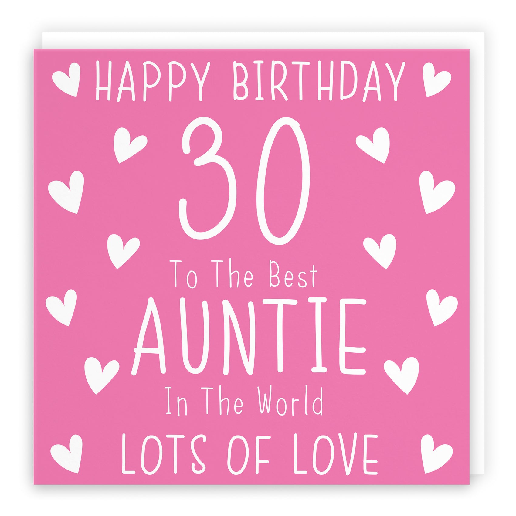 Hearts Pink Birthday Card Iconic