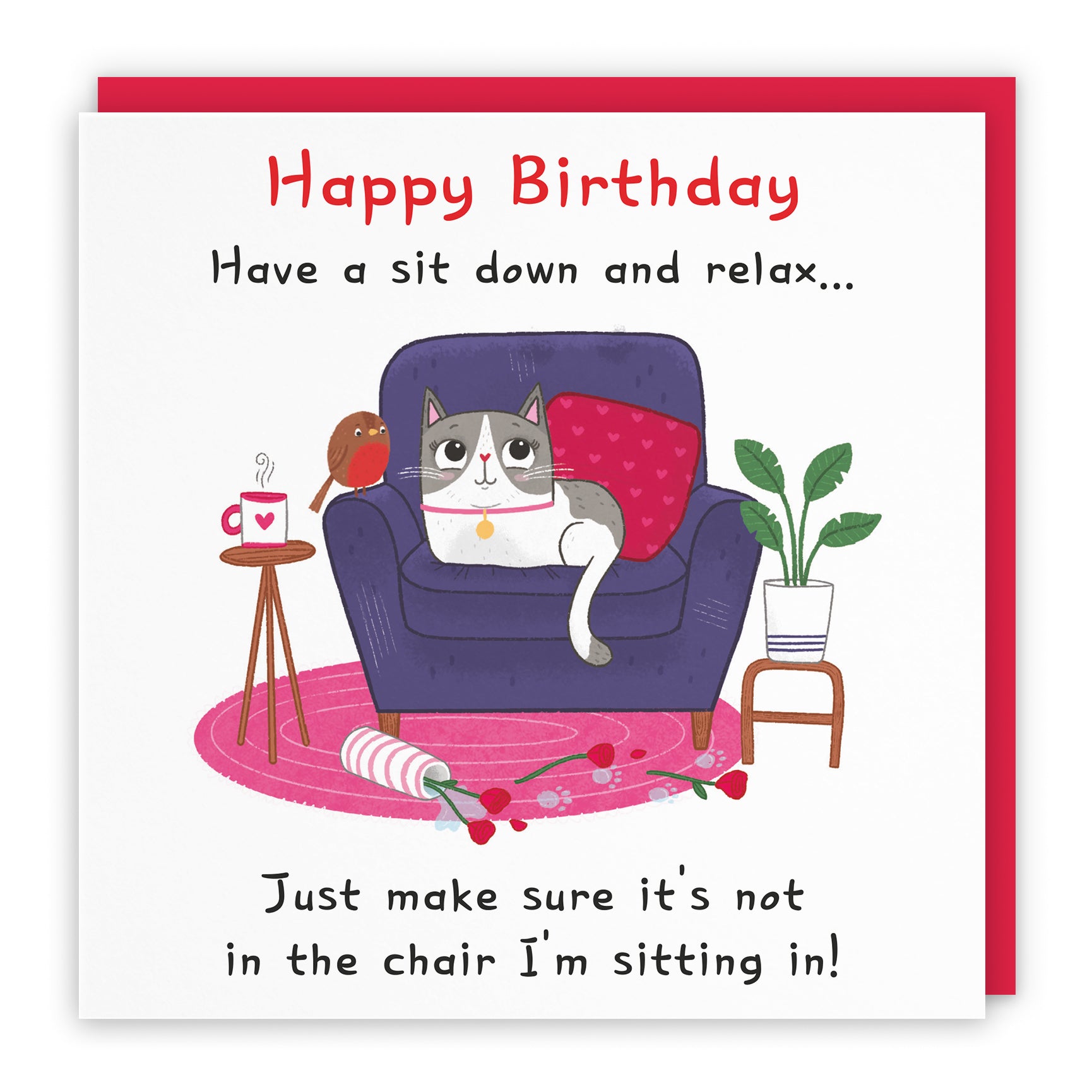 Funny Cat Birthday Card Iconic