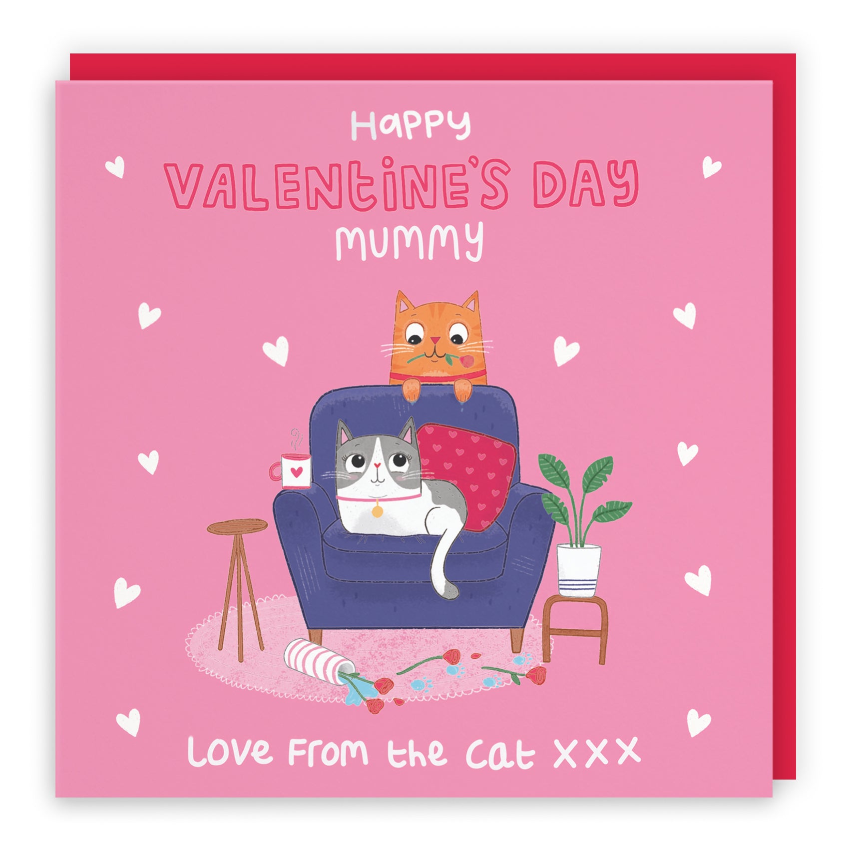 Cute Cat Valentine's Day Card Iconic