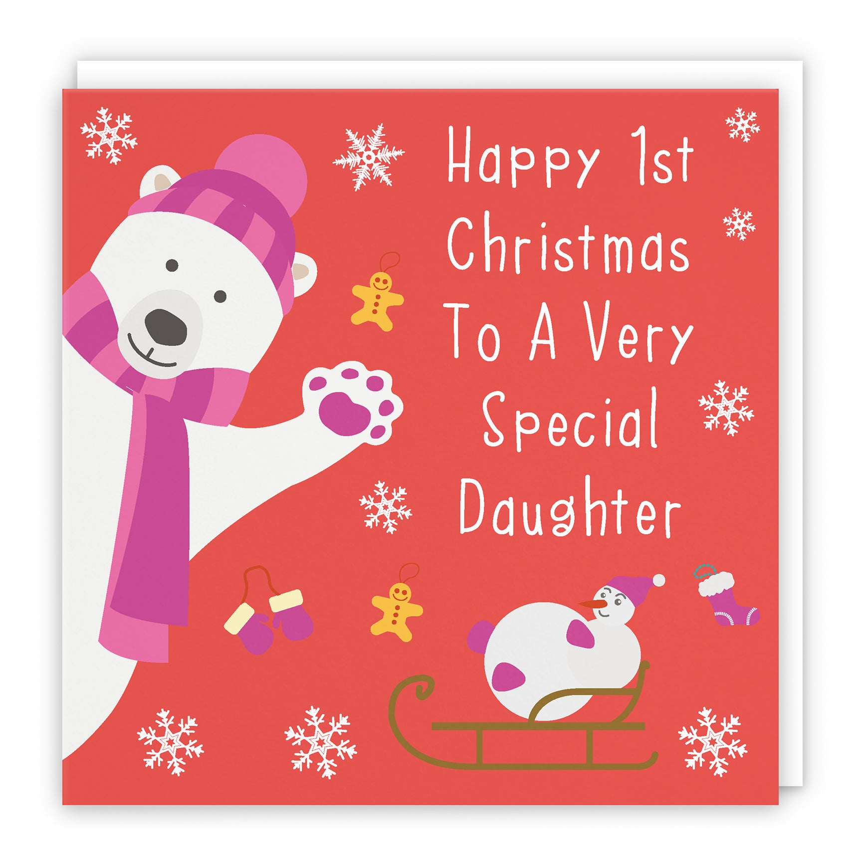 Cute Polar Bear Christmas Card Iconic