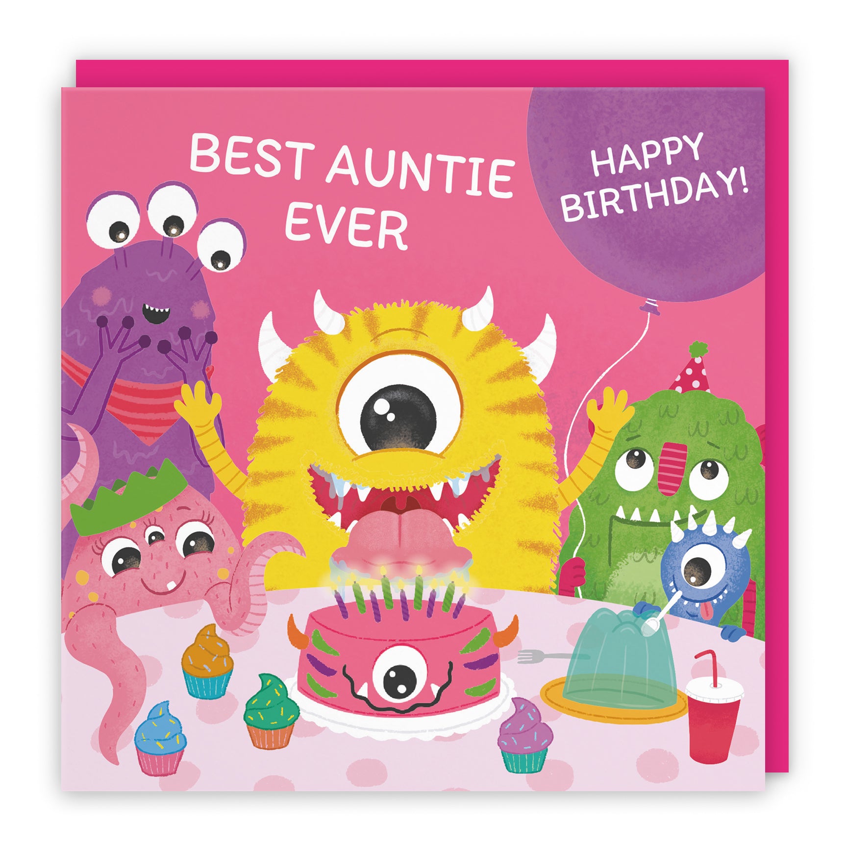 Monsters Party Cute Birthday Card Imagination