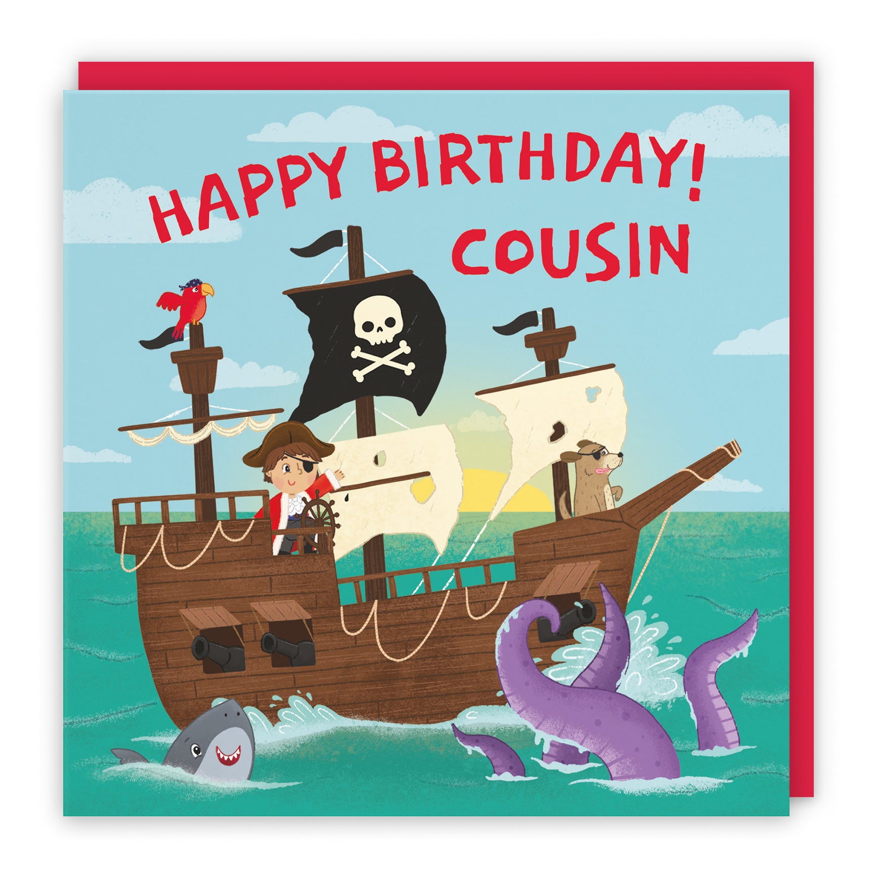 Pirate Ship Birthday Card Imagination