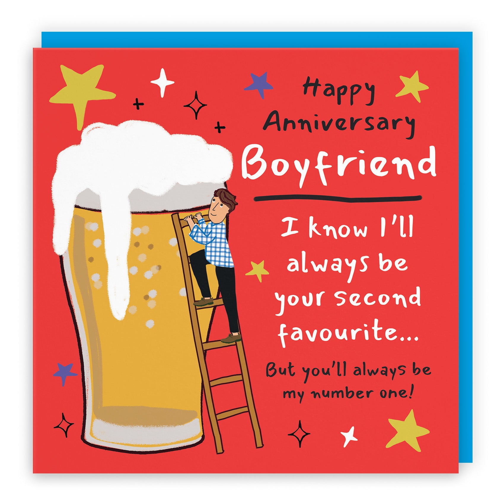 Male Big Beer Anniversary Card Laugh Out Loud
