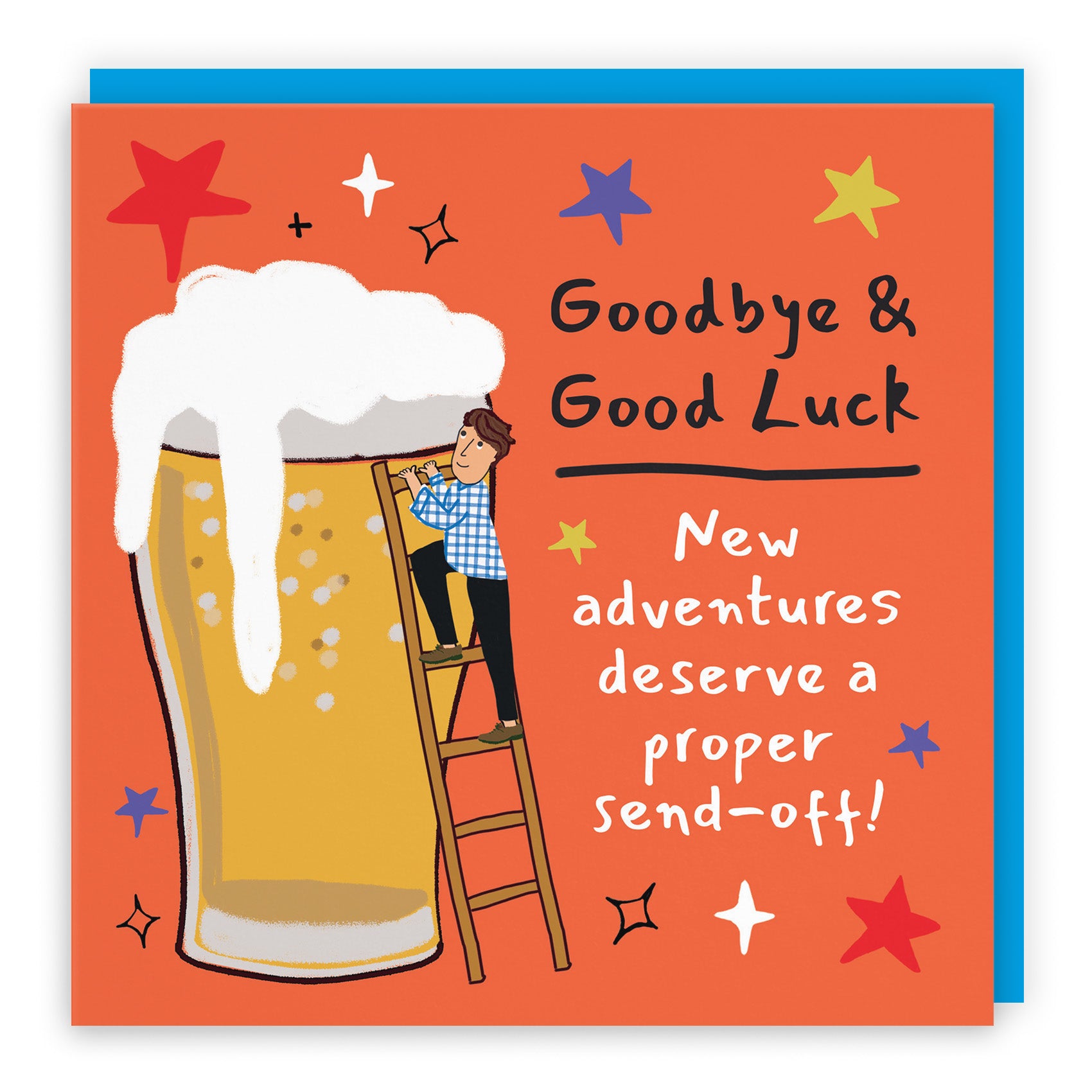 Male Big Beer Leaving Card Laugh Out Loud