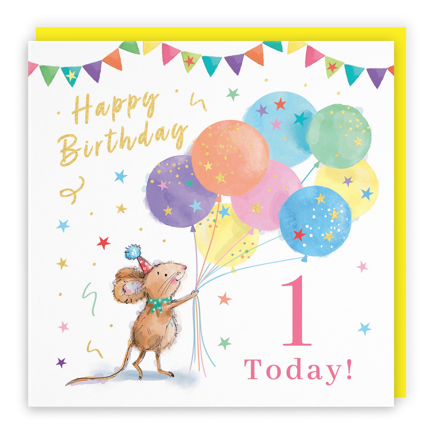Colourful Balloons Birthday Card Little Whiskers