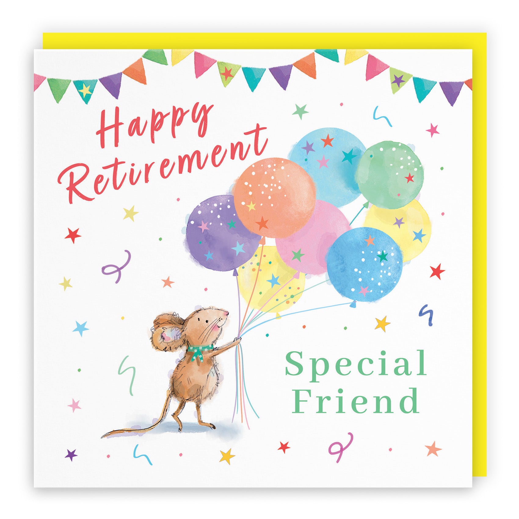 Colourful Balloons Retirement Card Little Whiskers