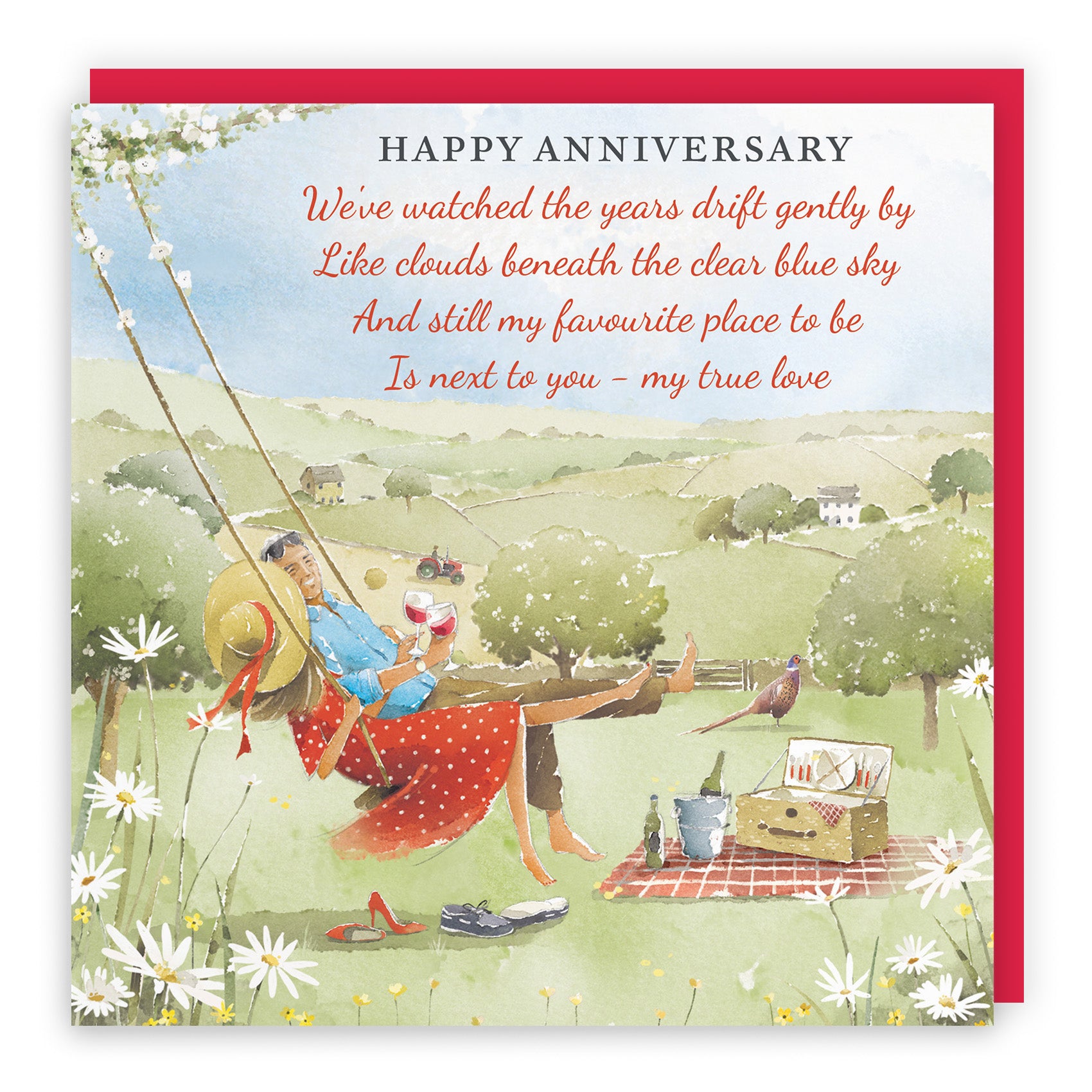 Meadow Picnic Anniversary Card Milo's Gallery