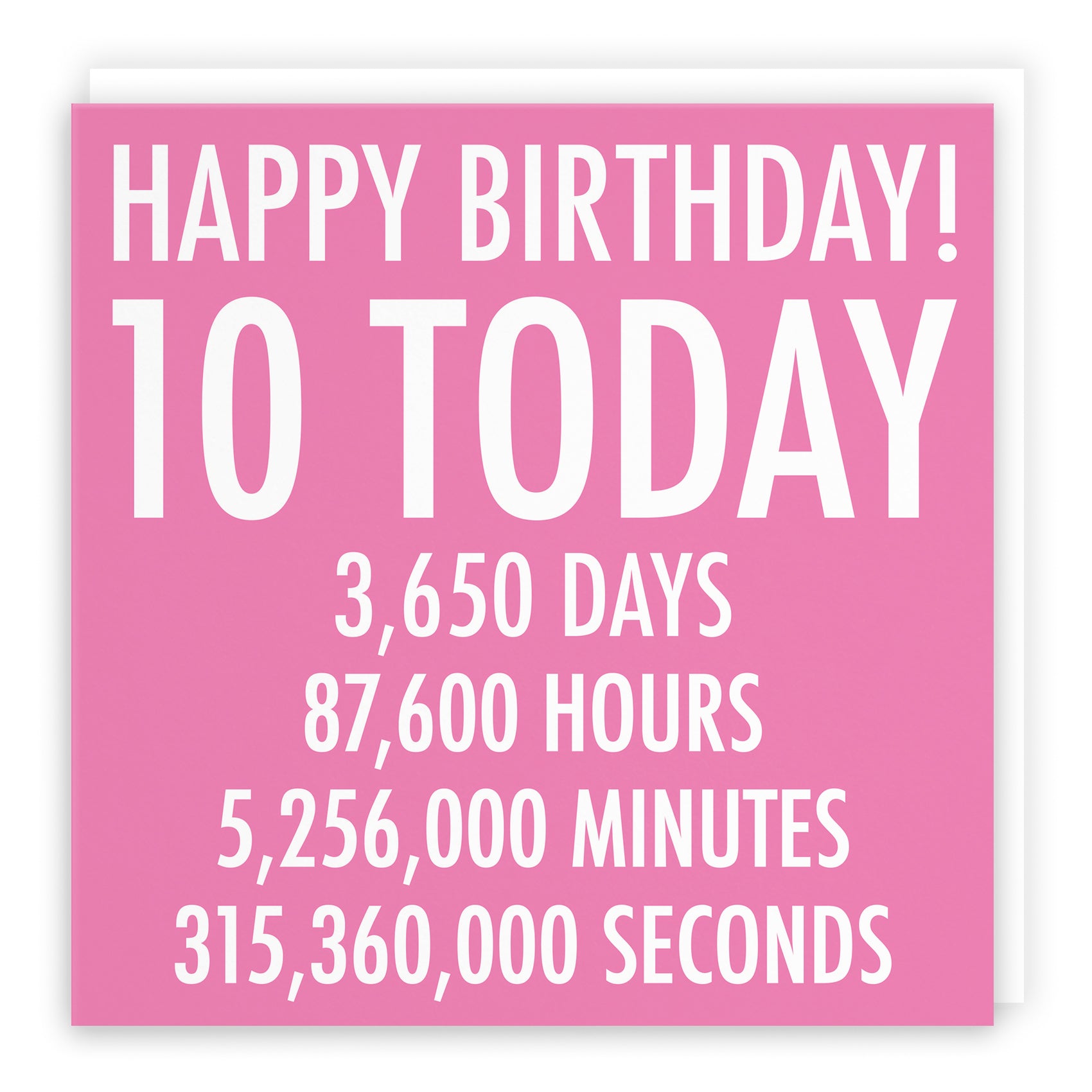 Pink Birthday Card Numbers