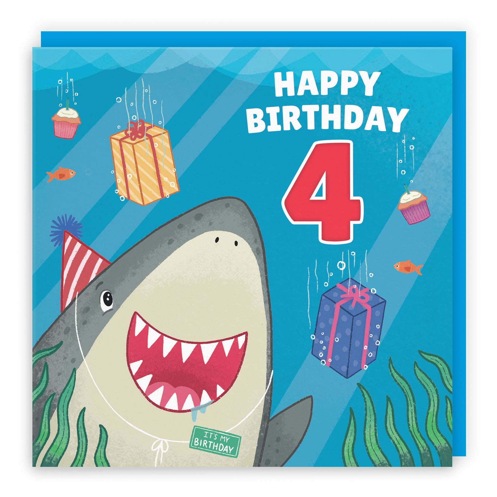 Cute Shark Birthday Card Ocean