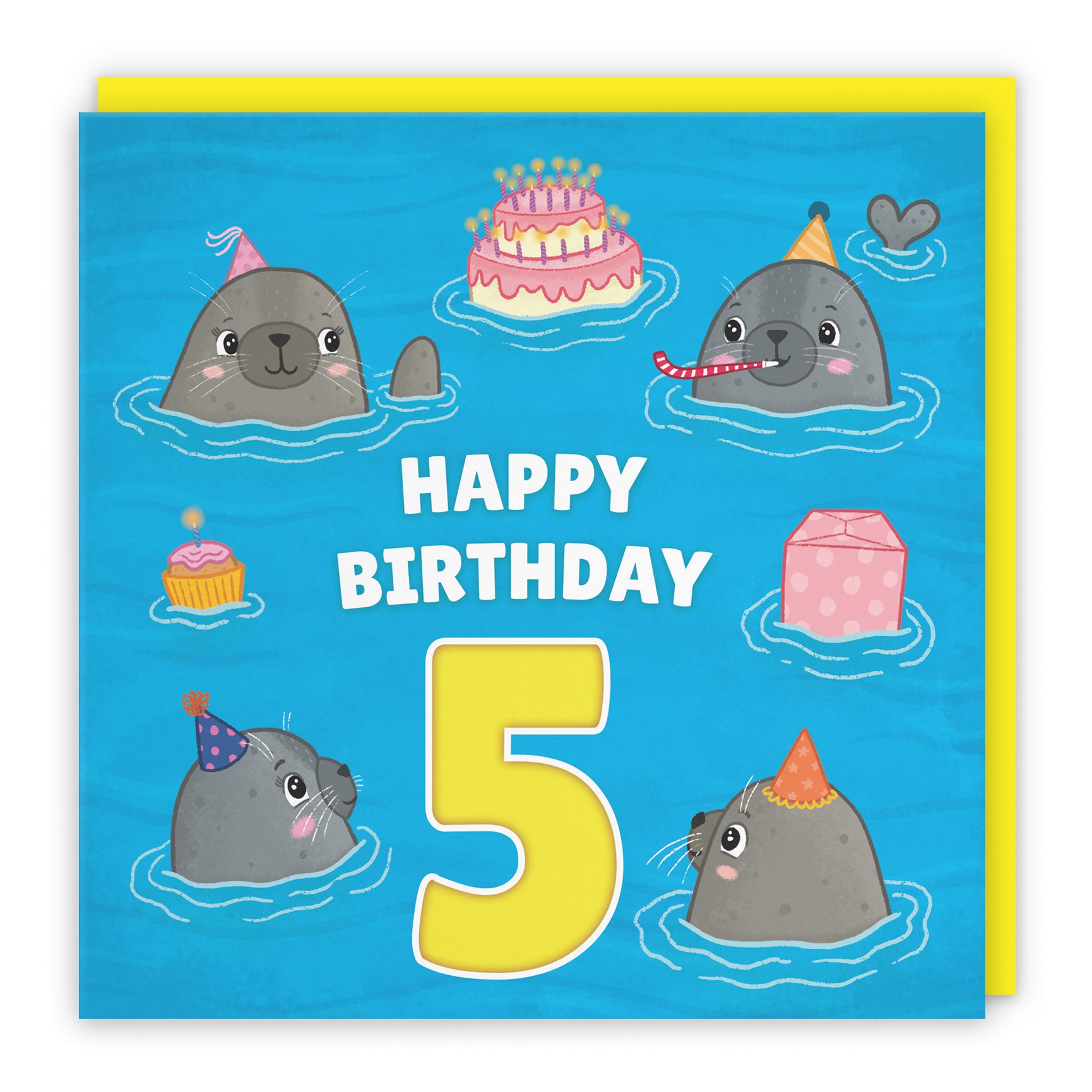Cute Seals Birthday Card Ocean