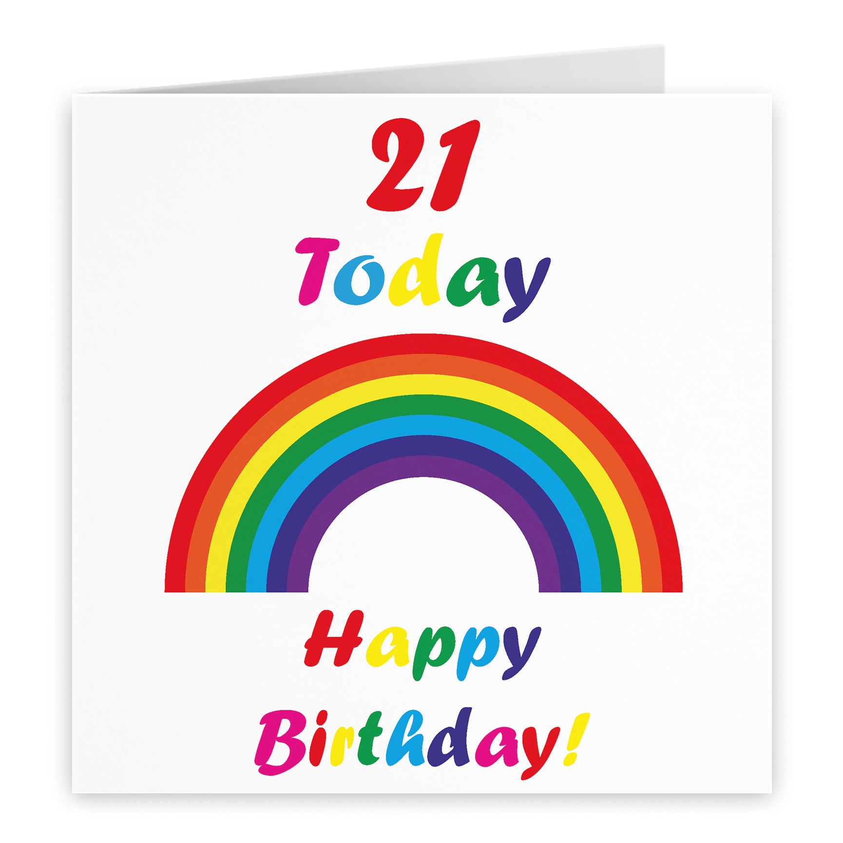 Birthday Card Colourful Rainbow