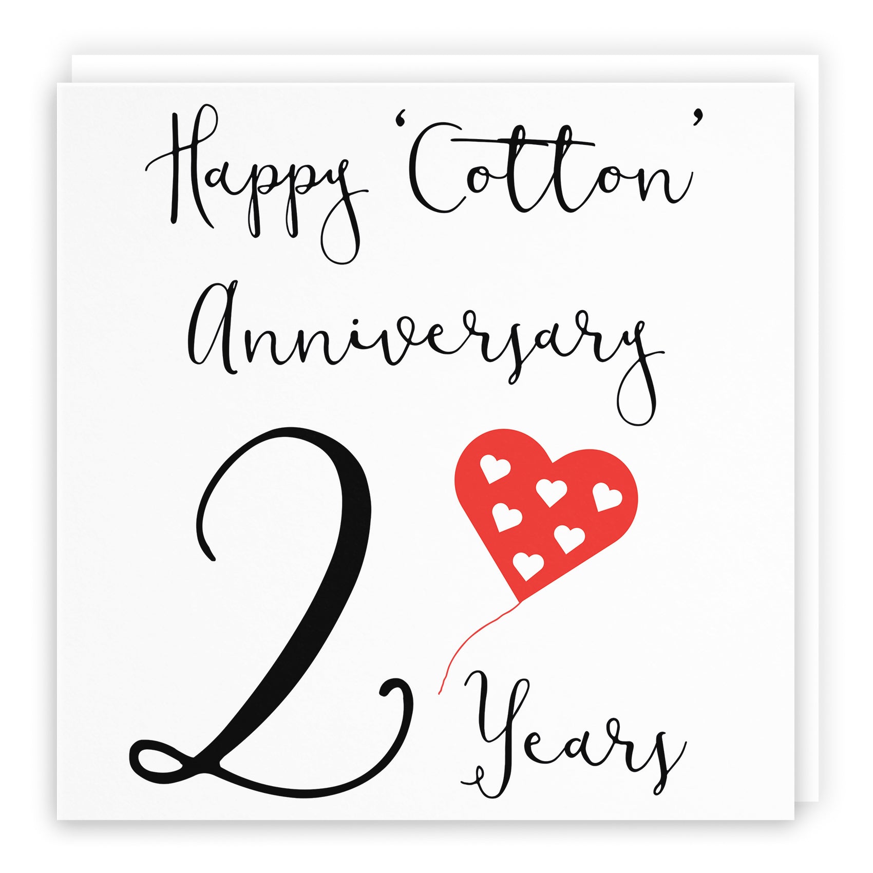 Balloon Heart Anniversary Card Red Heart