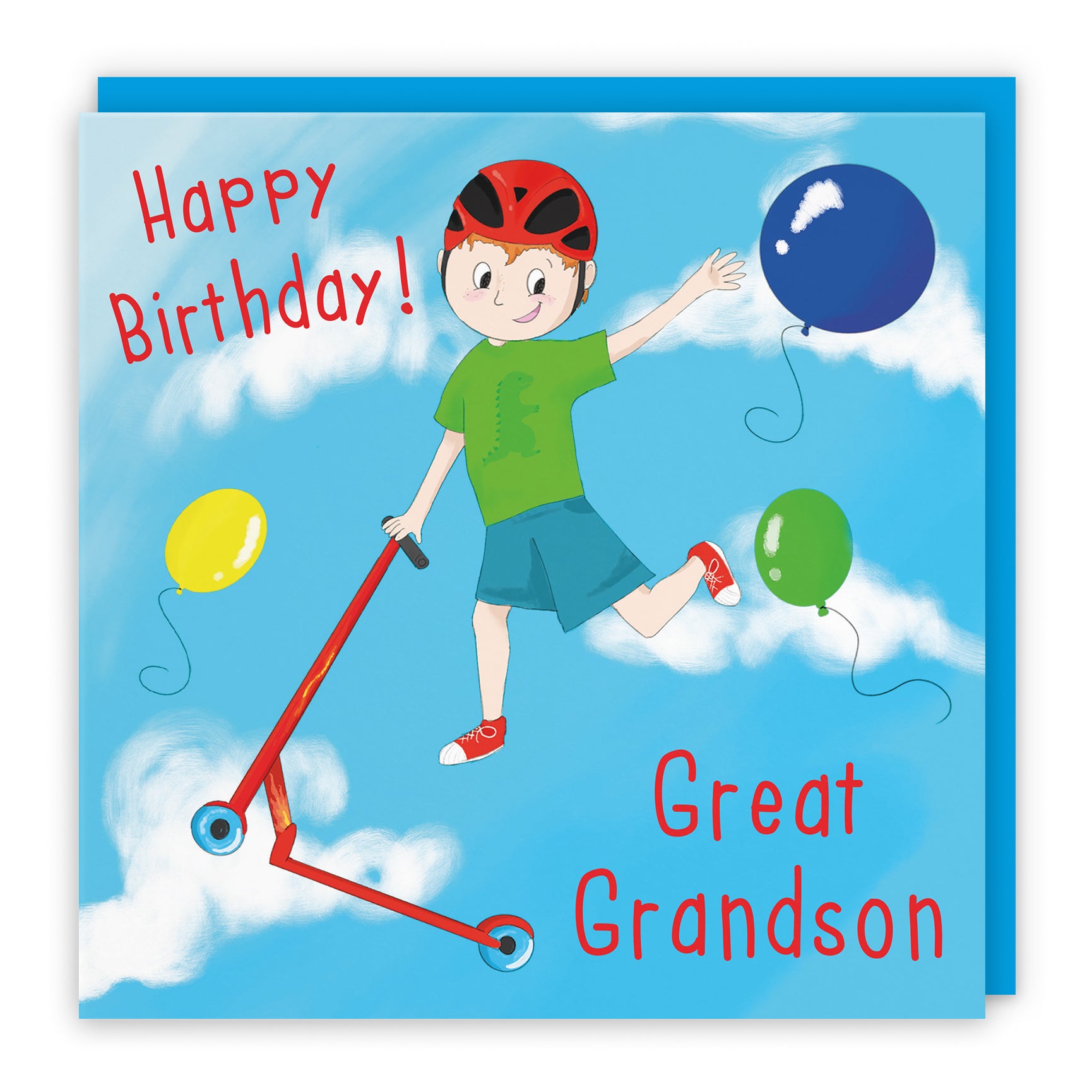 Tricks Scooter Boys Birthday Card Adventurers