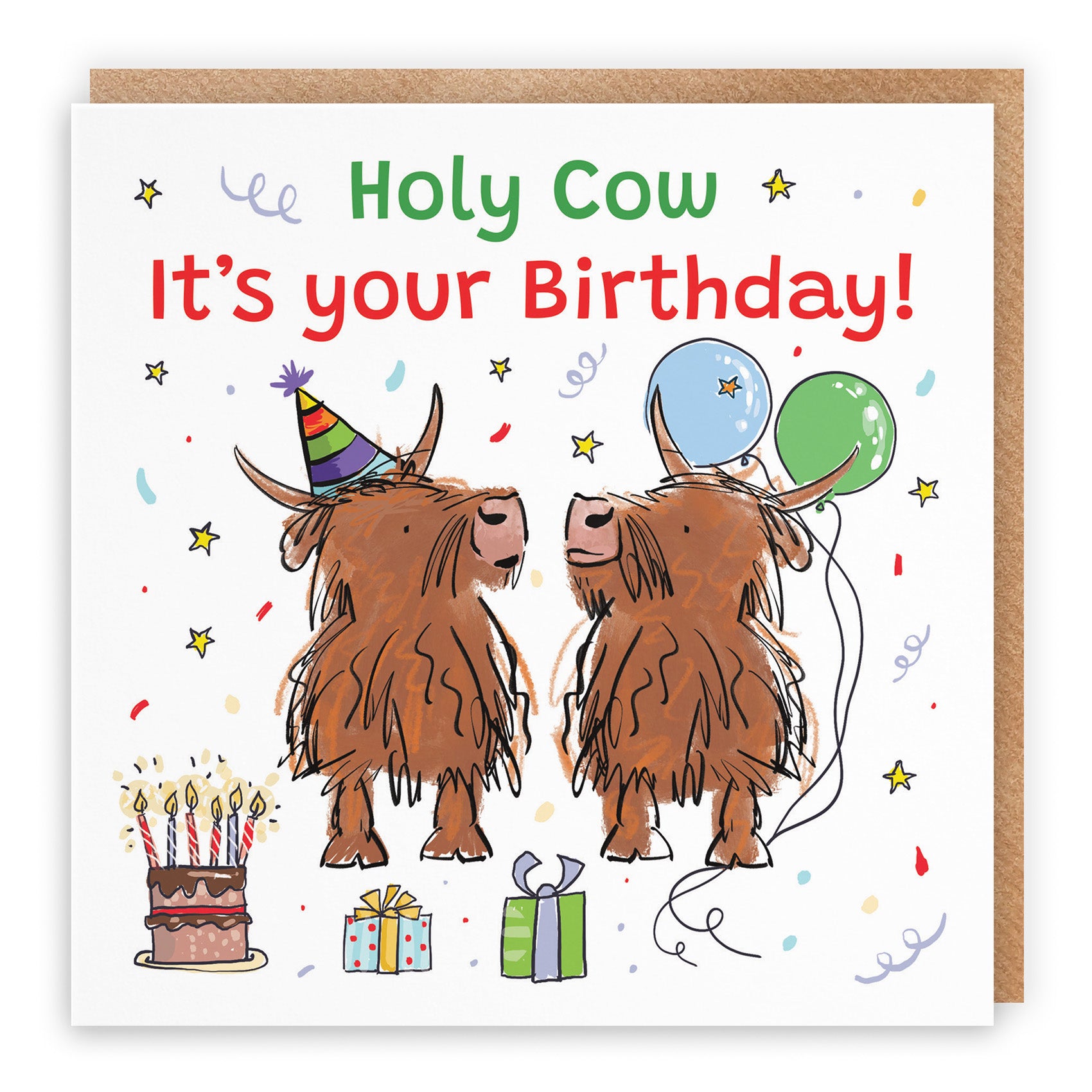 Highland Cows Birthday Card Animal Party